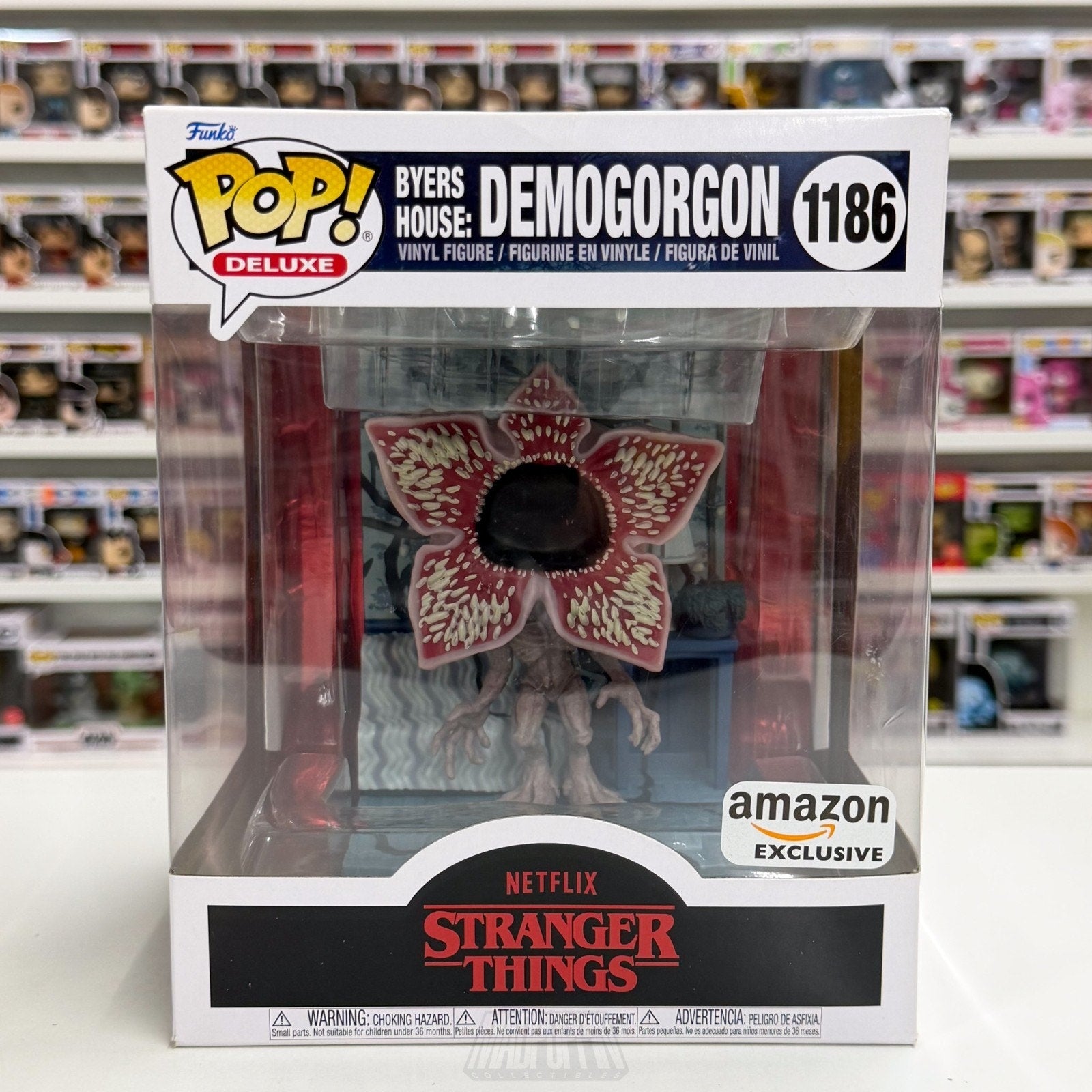 Funko Pop TV Deluxe Stranger Things Byers House Demogorgon Amazon 1186 Figure