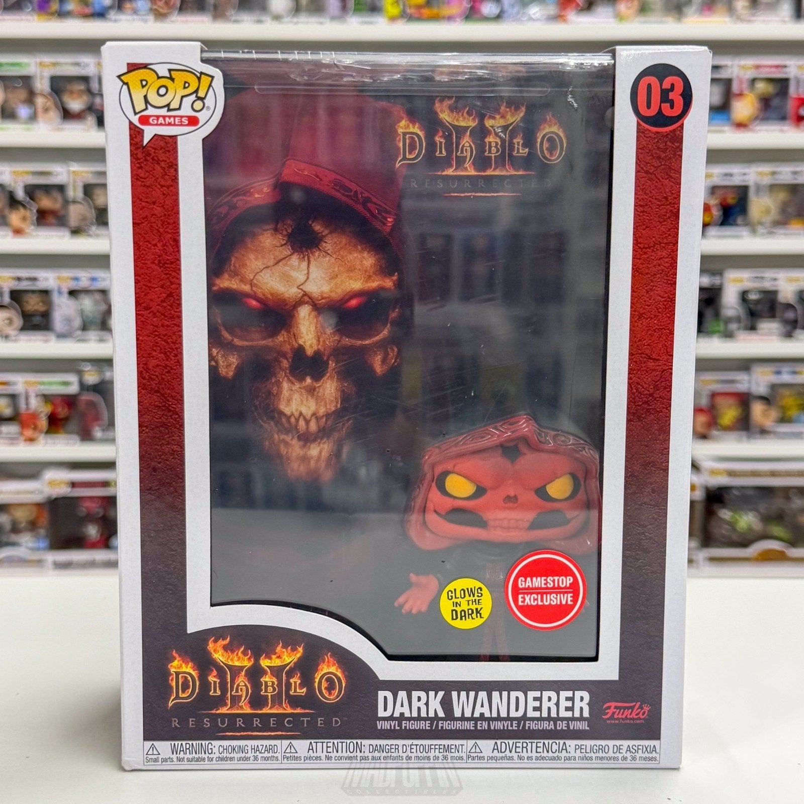 Funko Pop Games Diablo II Resurrected Dark Wanderer Glow GameStop 03 Toy Figure