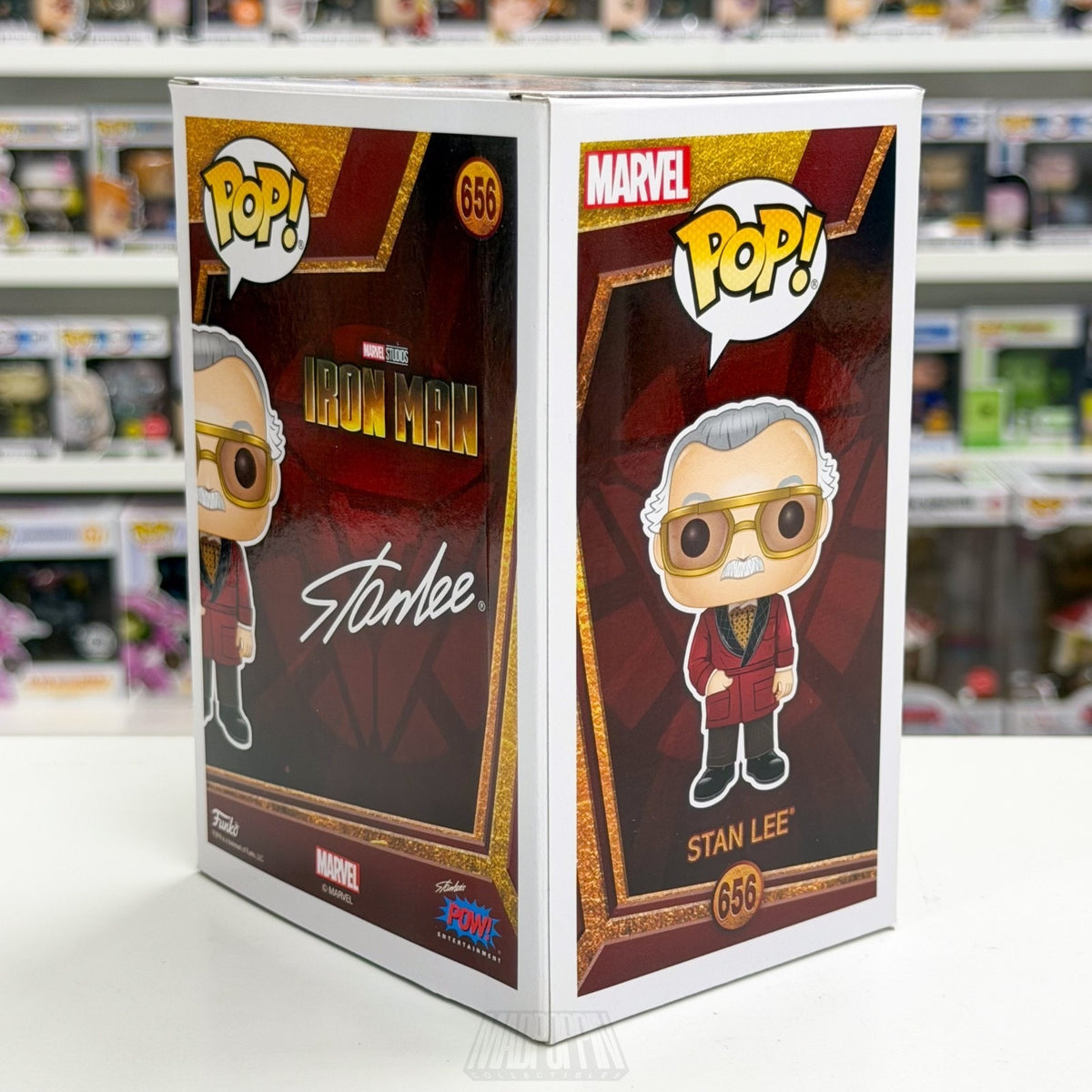 Funko Pop Marvel Studios Iron Man Stan Lee SDCC 656 MCU Excelsior Vinyl Figure