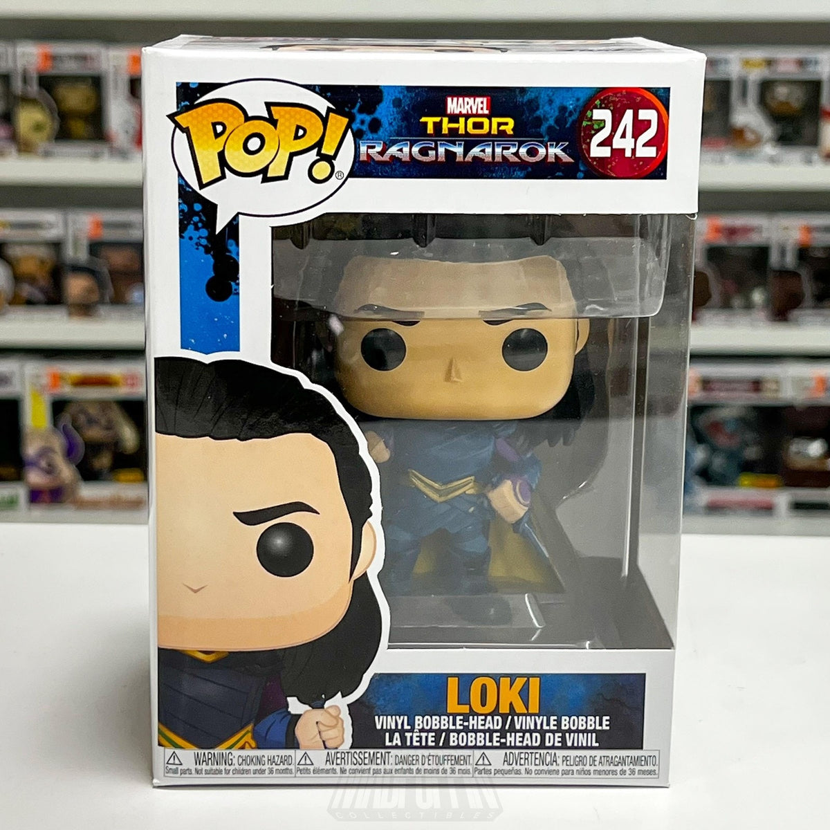 Funko Pop Marvel Thor Ragnarok Loki 242 Vinyl Bobble-Head Figure Box MCU Toy NIB