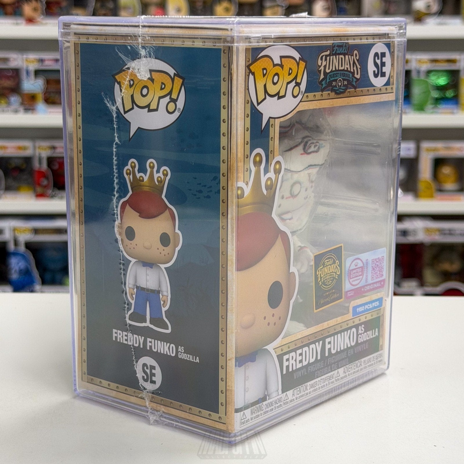 Funko Pop Fundays Freddy Godzilla Sketch SE Quest Grail SDCC 2026 CON STICKER