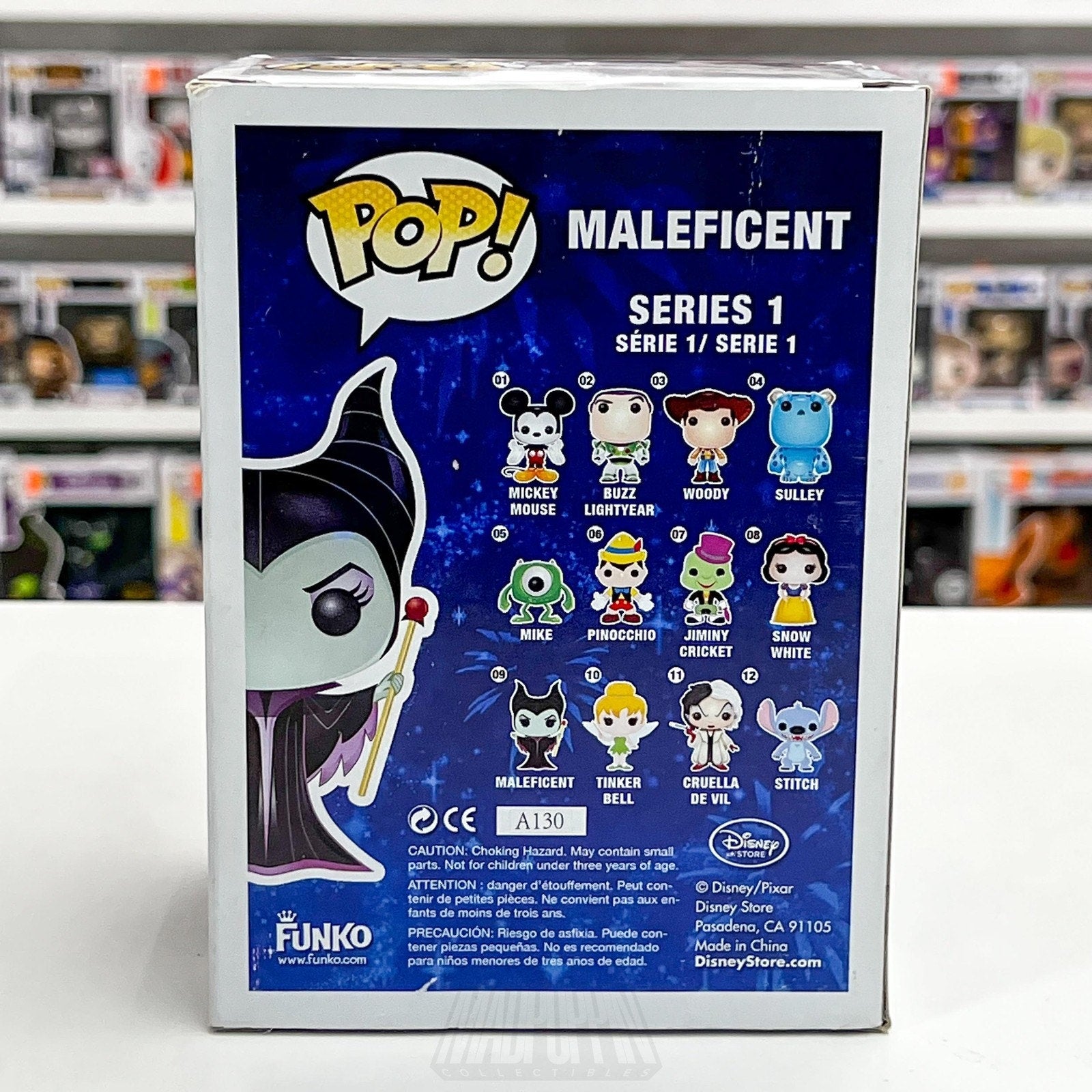 Funko Pop Disney Store Logo Maleficent 09 Villains Series 1 Vinyl Figure Boxed