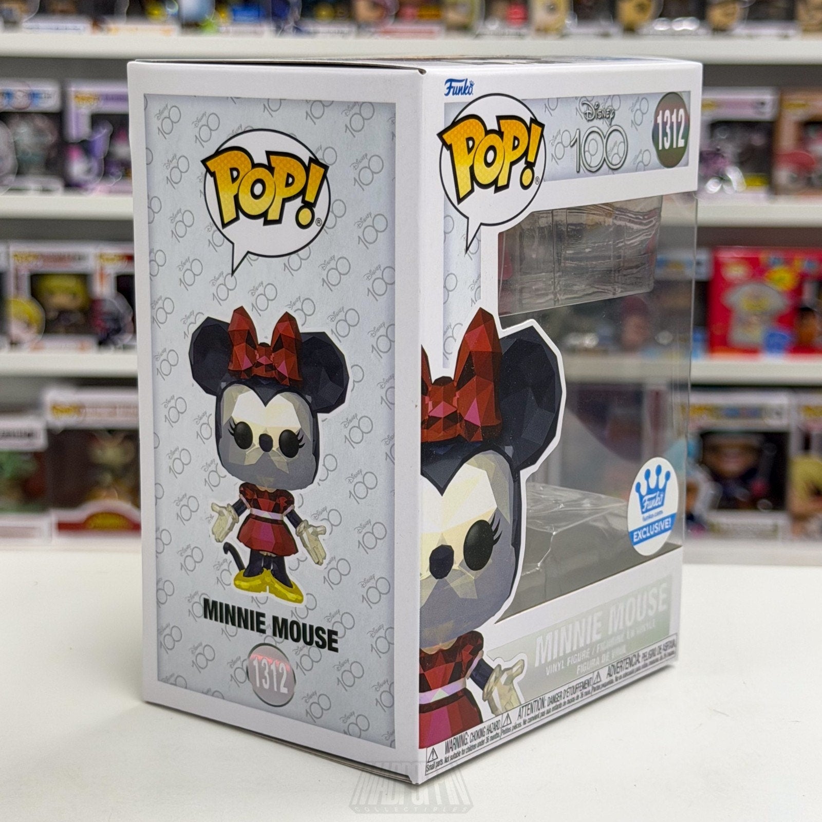 Funko Pop Disney 100 Minnie Mouse Facet Exclusive 1312 Mickey Toy Vinyl Figure