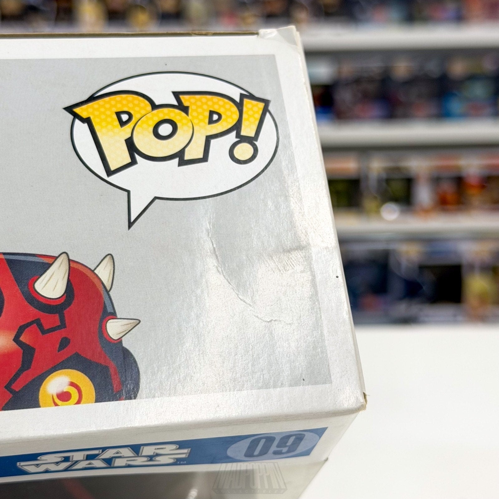 Funko Pop Star Wars Darth Maul Original Blue Box Large Font 09 Sith Vinyl Figure