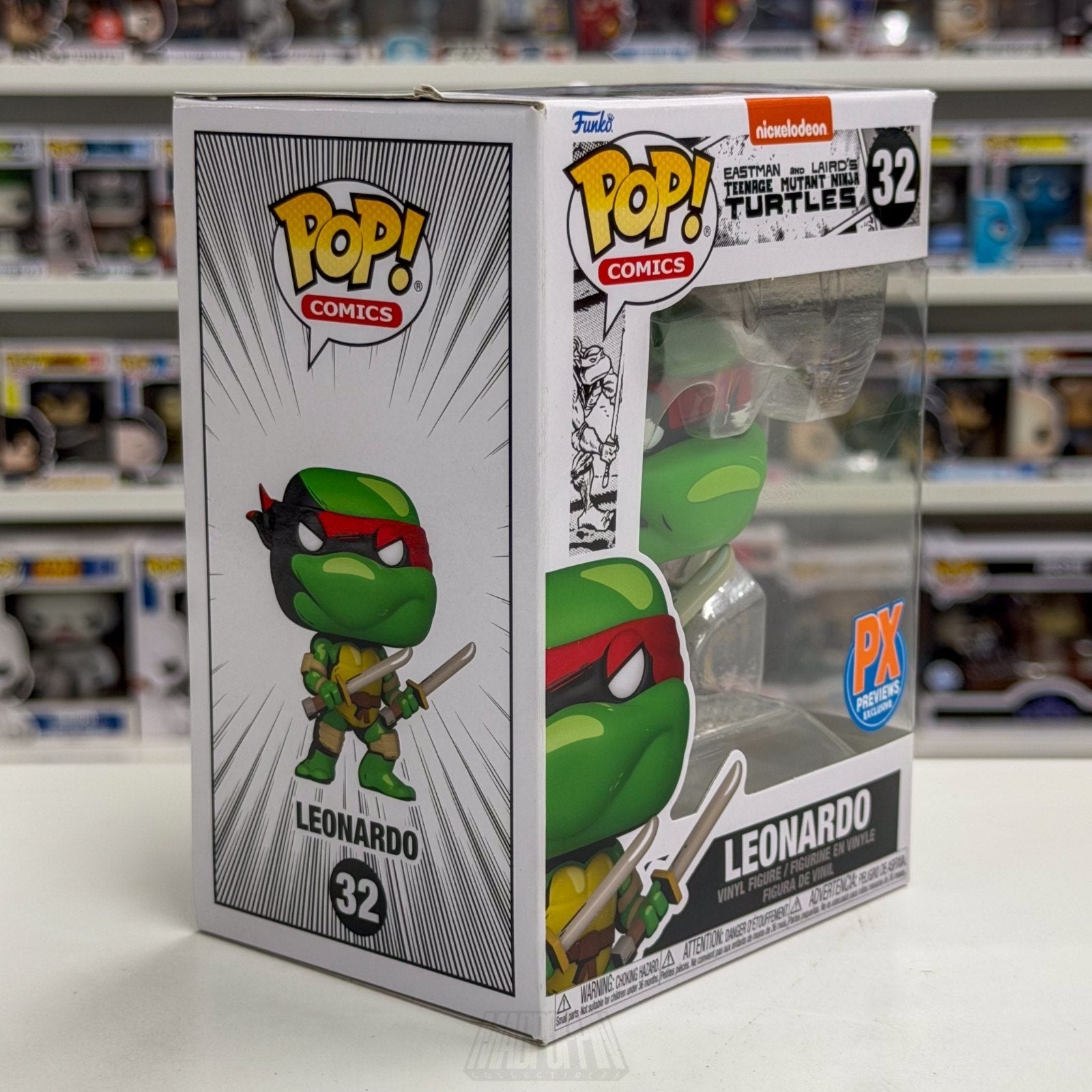 Funko Pop Comics Teenage Mutant Ninja Turtles TMNT Leonardo PX 32 Vinyl Figure