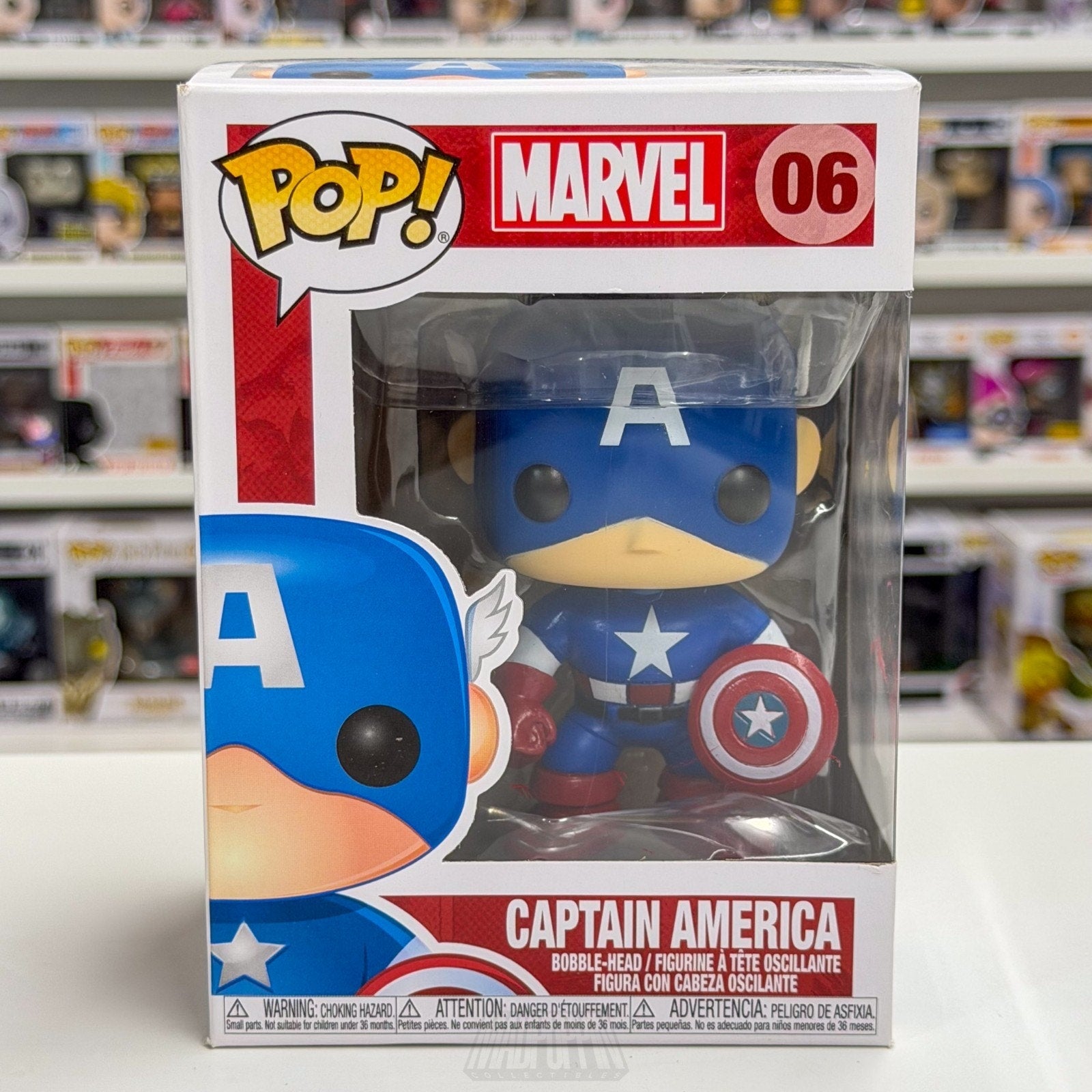Funko Pop Marvel Captain America 06 Steve Rogers Super Soldier Toy Vinyl Figure