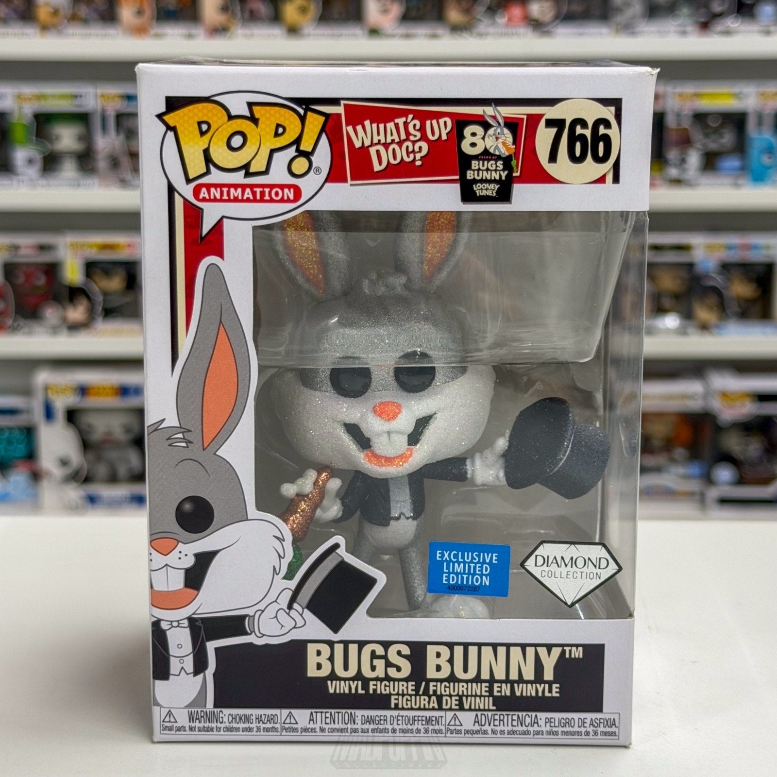 Funko Pop Animation Looney Tunes Whats Up Doc Bugs Bunny Diamond 766 Toy Figure