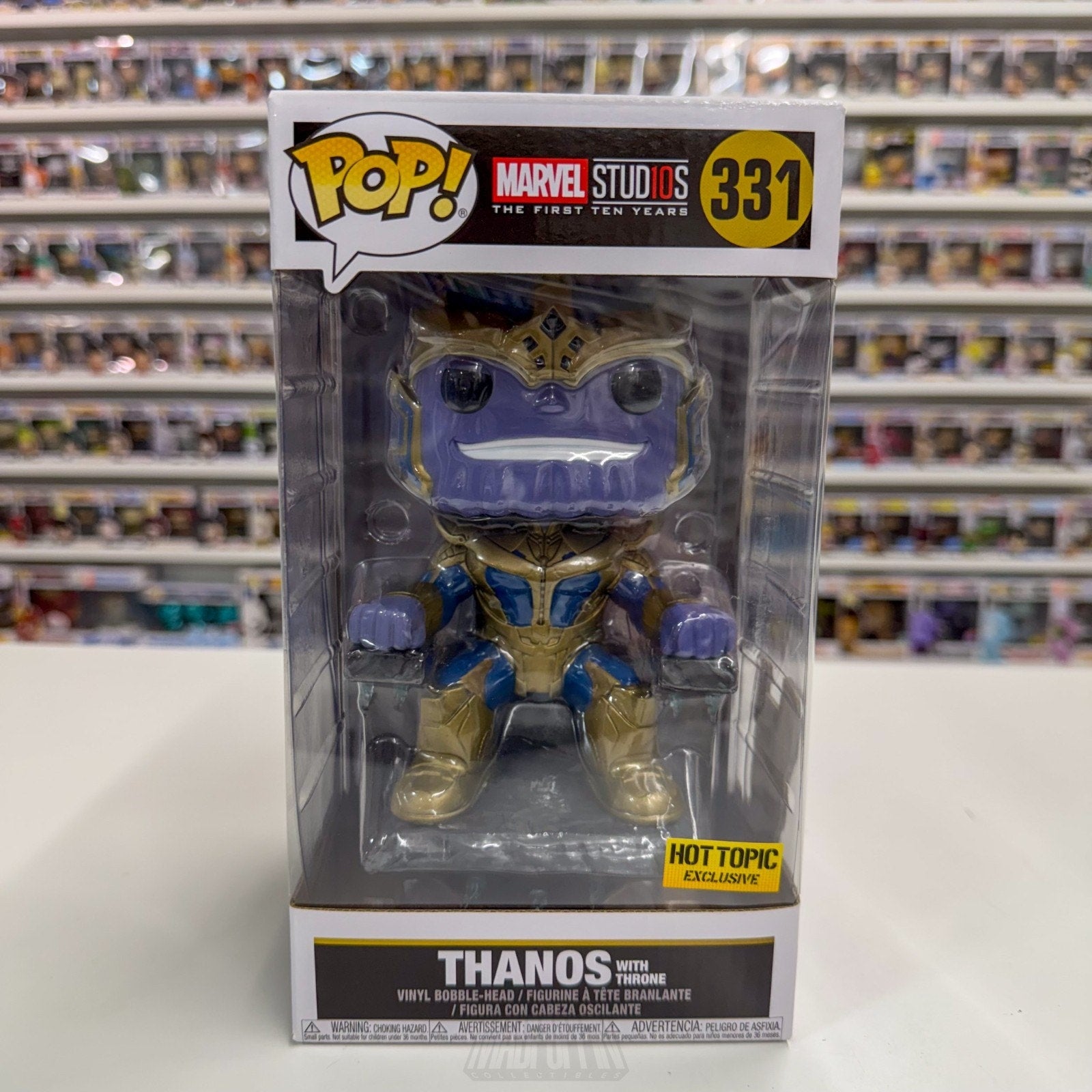 Funko Pop Marvel Thanos w/Throne Hot Topic 331 MCU Infinity Mad Titan Toy Figure