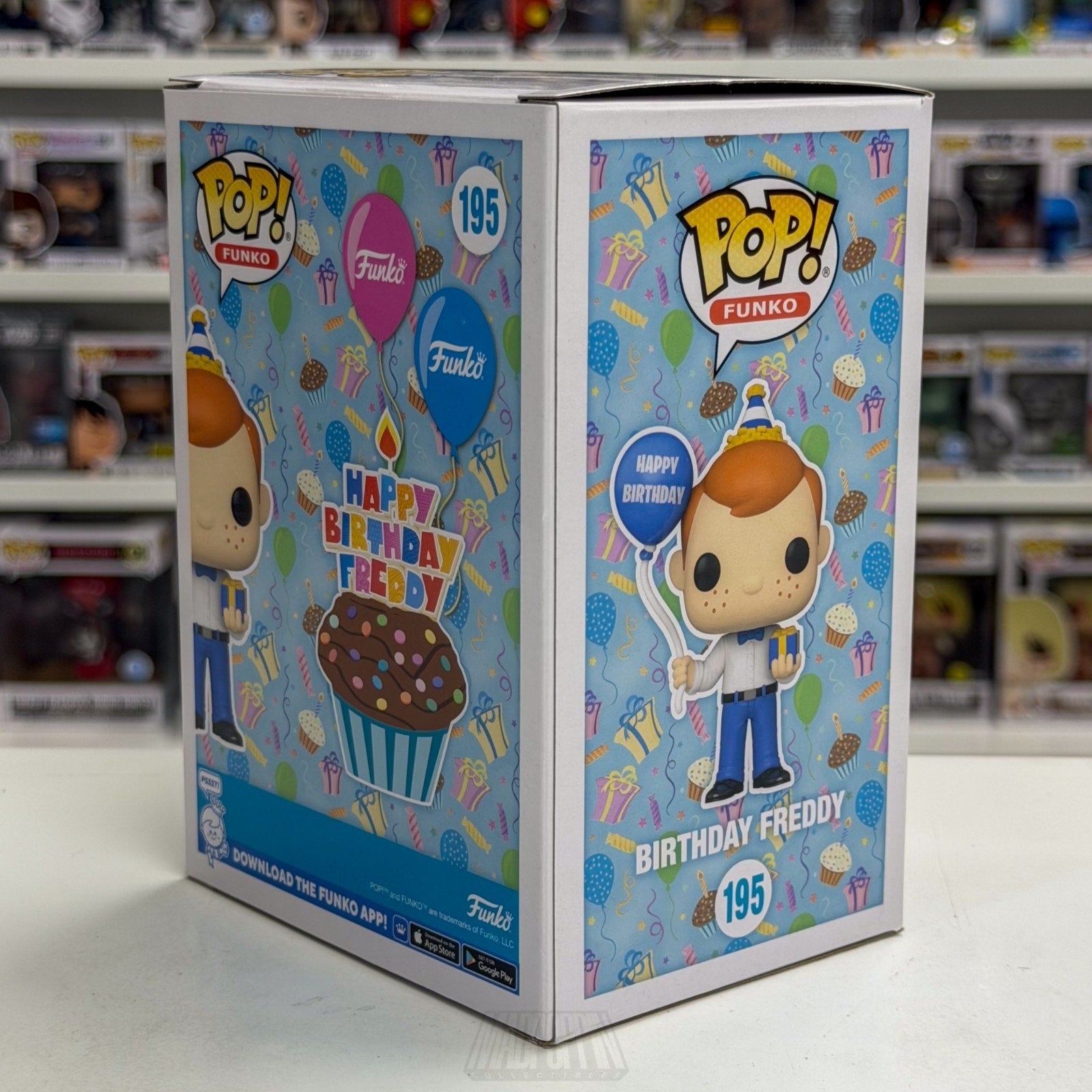 Funko Pop Birthday Freddy w/Balloon & Gift Exclusive 195 Mascot Toy Vinyl Figure