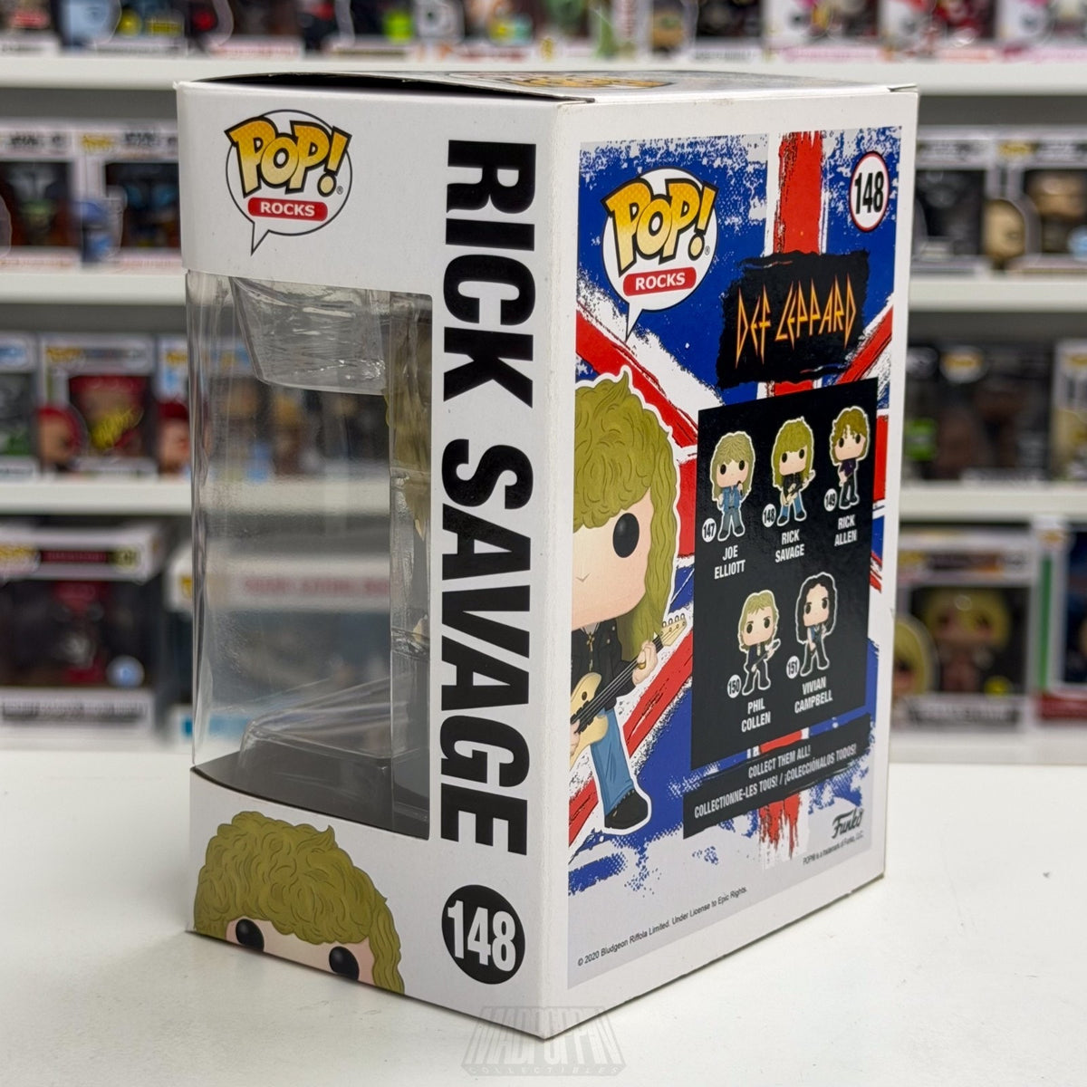 Funko Pop Rocks Def Leppard Rick Savage 148 English Glam Metal Band Vinyl Figure