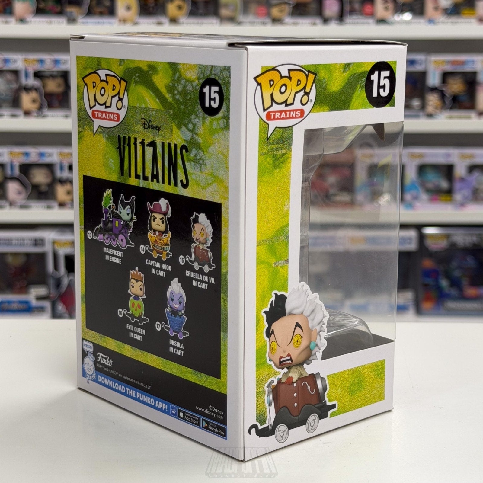 Funko Pop Trains Disney Villains Cruella de Vil Cart 15 Dalmatian Vinyl Figure