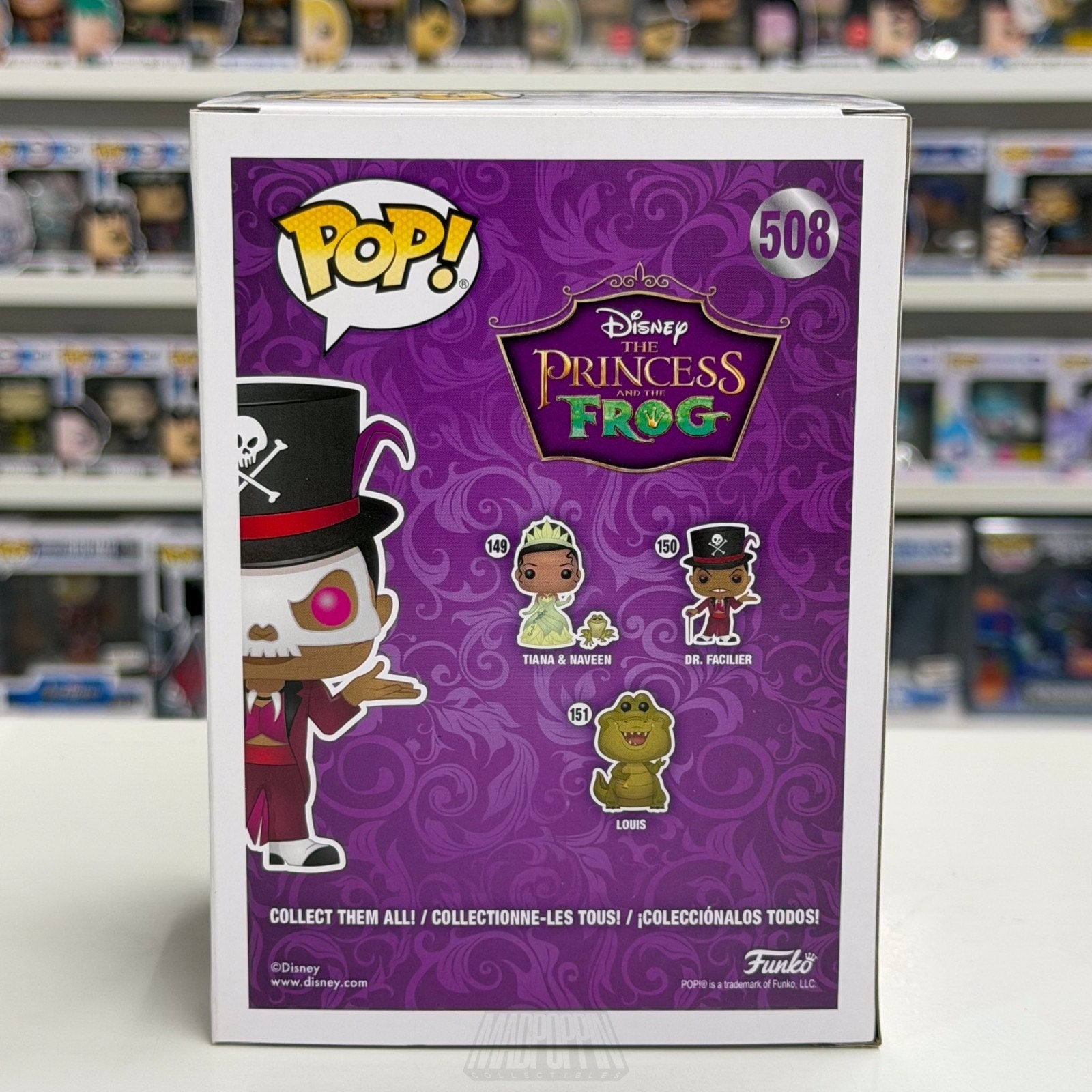 Funko Pop Disney Princess & The Frog Dr Facilier Masked BoxLunch Glow Chase 508