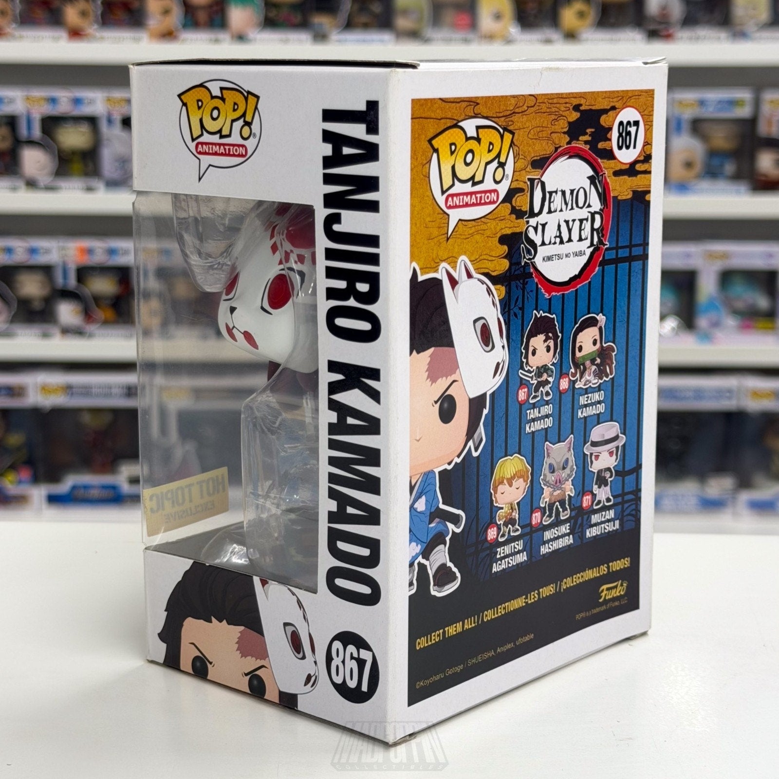Funko Pop Anime Demon Slayer Tanjiro Kamado OG Blue Sword Hot Topic 867 Figure