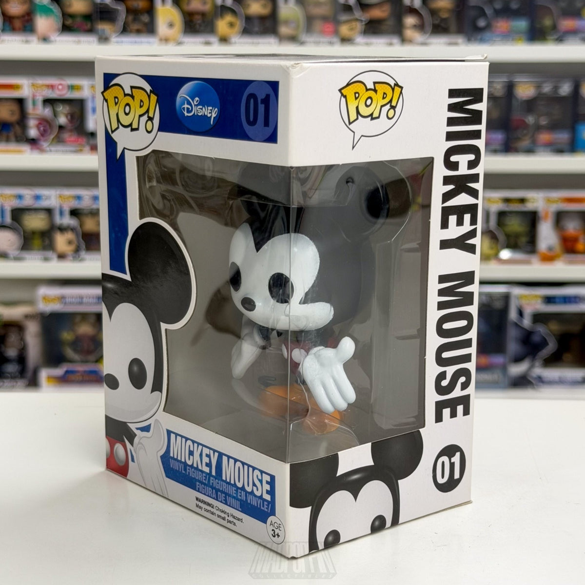 Funko Pop Disney Mickey Mouse Blue Logo Original 01 Mascot Walt Toy Vinyl Figure