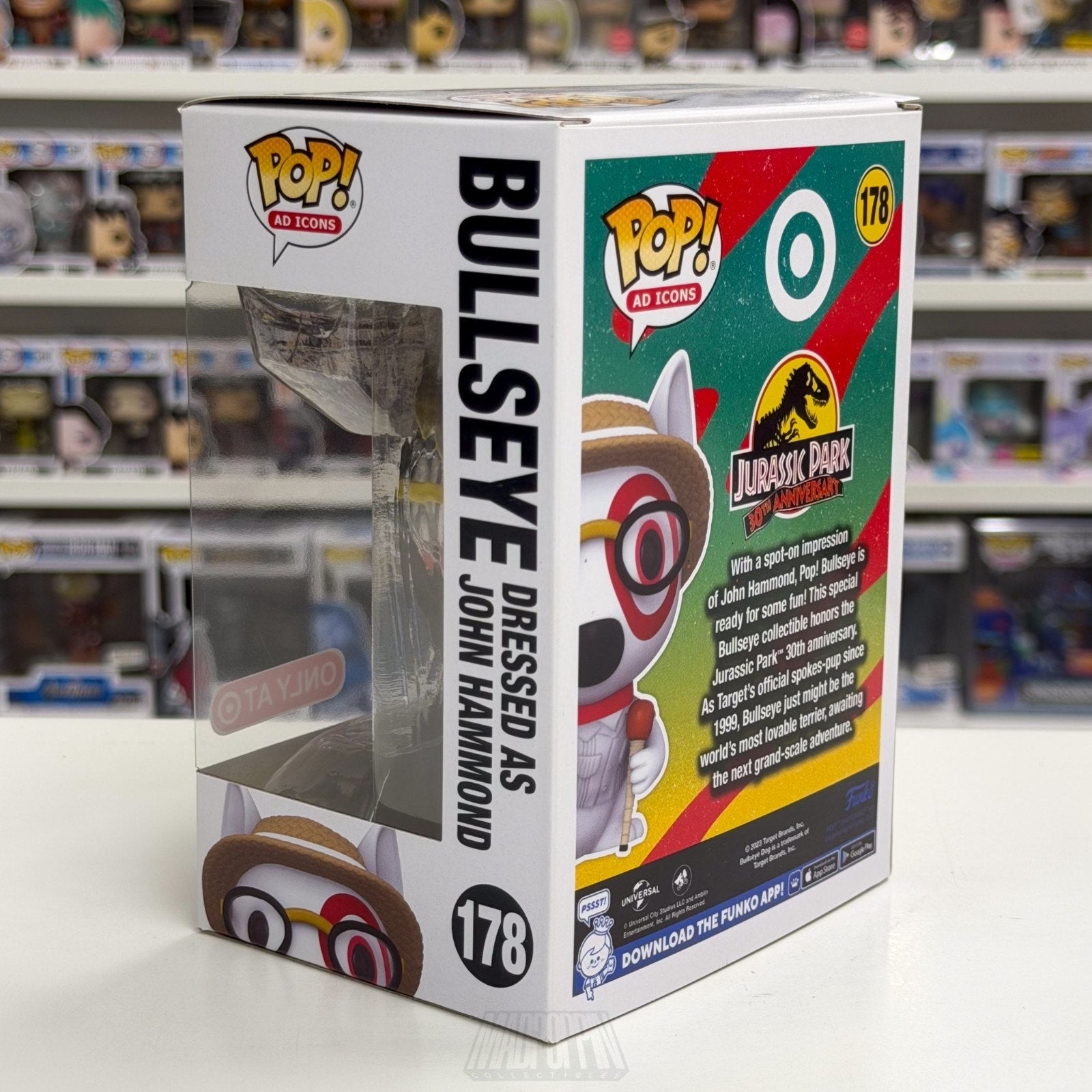 Funko Pop Ad Icons Bullseye John Hammond Target 178 Jurassic Park Vinyl Figure
