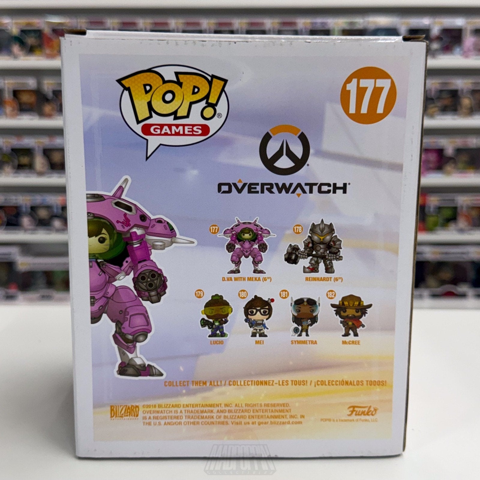 Funko Pop Games Overwatch D.Va w/MEKA Blueberry Walmart 177 Toy Vinyl 6" Figure