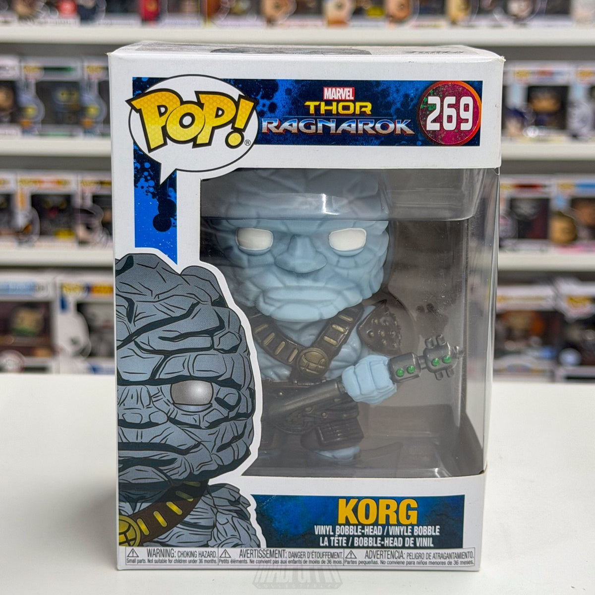 Funko Pop Marvel Thor Ragnarok Korg 269 Kronan Warrior Sakaar Toy Vinyl Figure