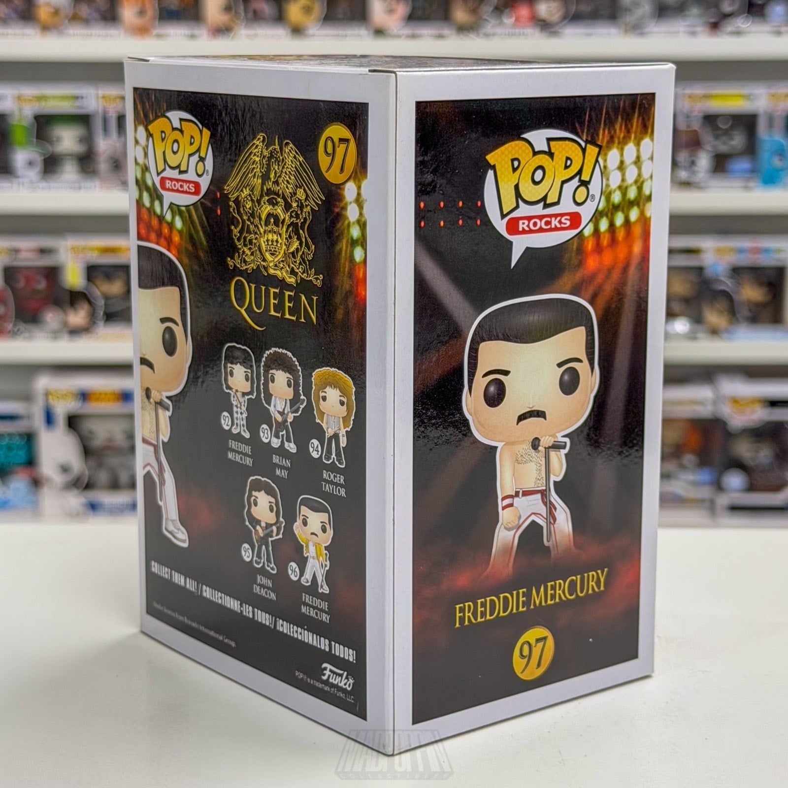Funko Pop Rocks Queen Freddie Mercury Shirtless Diamond FYE 97 Toy Vinyl Figure