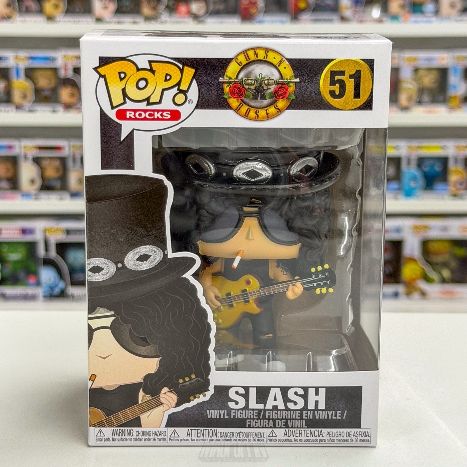 Funko Pop Rocks Guns N Roses Slash 51 Heavy Metal Band Guitarist Vinyl Figure