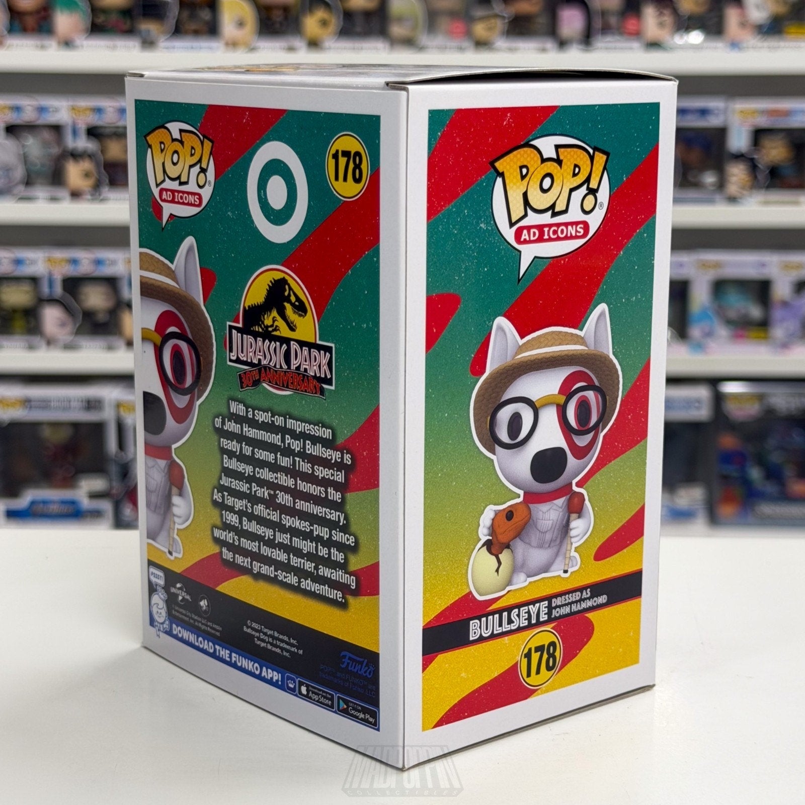 Funko Pop Ad Icons Bullseye John Hammond Target 178 Jurassic Park Vinyl Figure