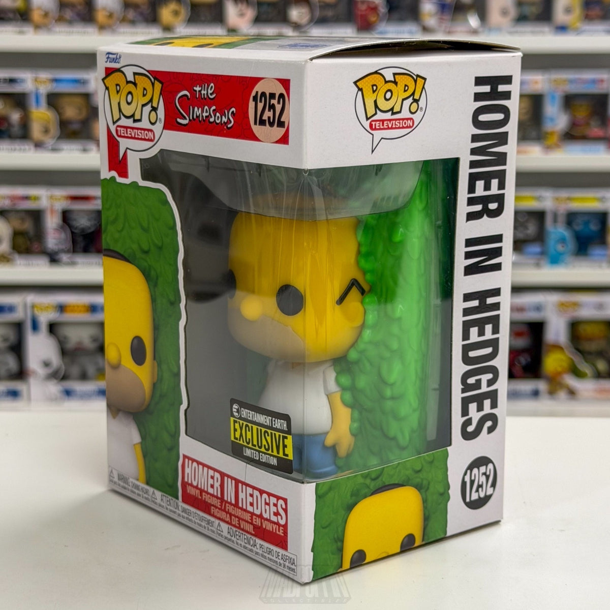 Funko Pop TV The Simpsons Homer in Hedges Entertainment Earth 1252 Vinyl Figure