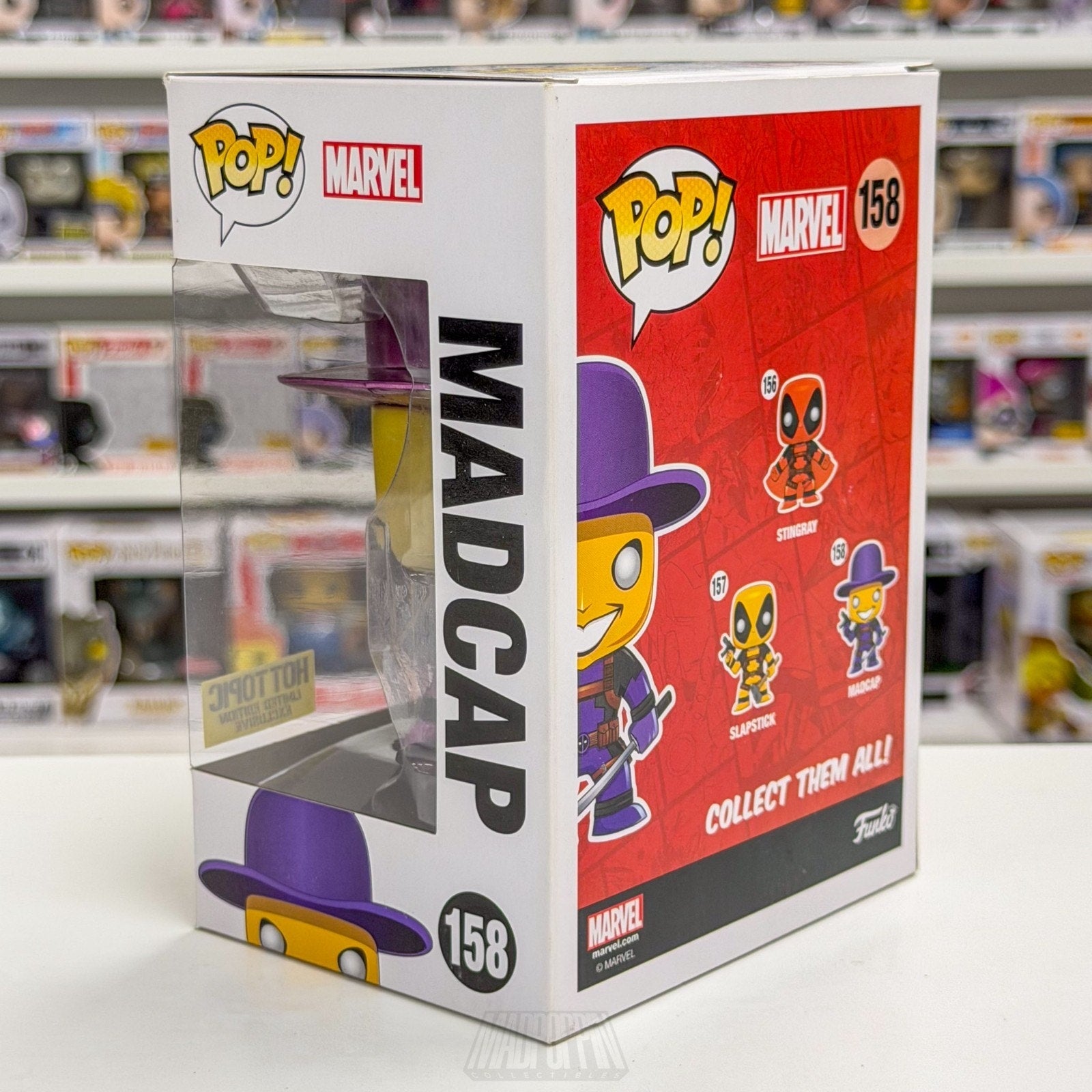 Funko Pop Marvel Madcap Metallic Chase Hot Topic 158 Mystery Box Vinyl Figure