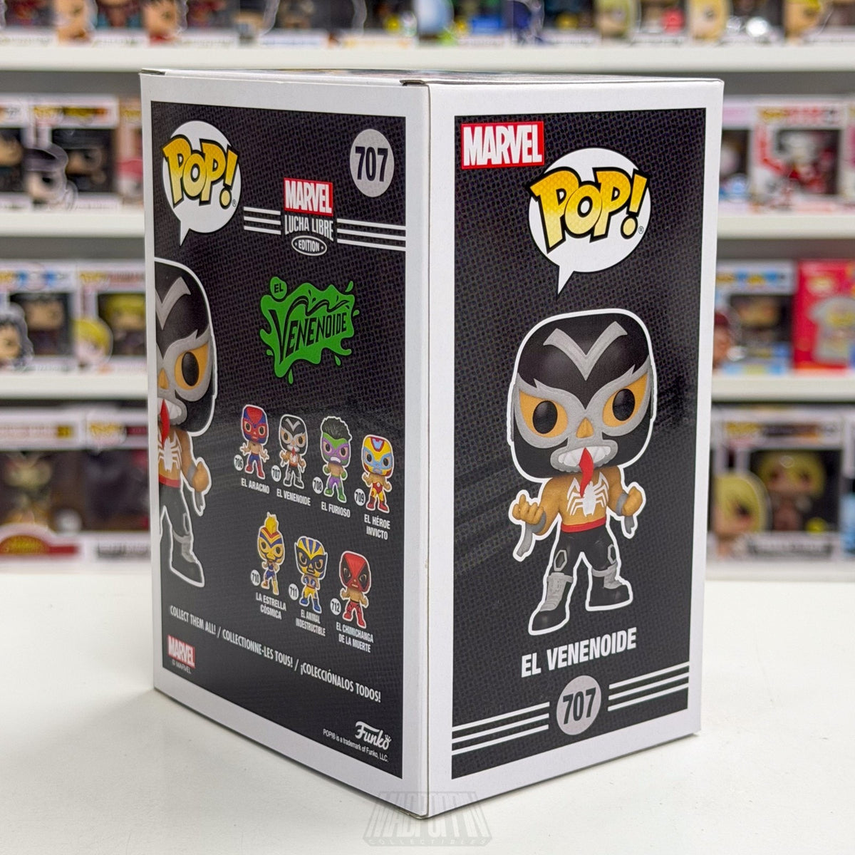 Funko Pop Marvel Lucha Libre El Venenoide 707 Venom Wrestling Toy Vinyl Figure