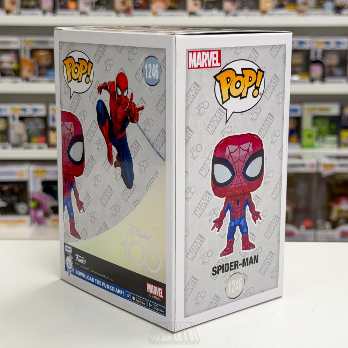 Funko Pop Marvel Disney 100 Years Spider-Man Facet Exclusive 1246 Vinyl Figure