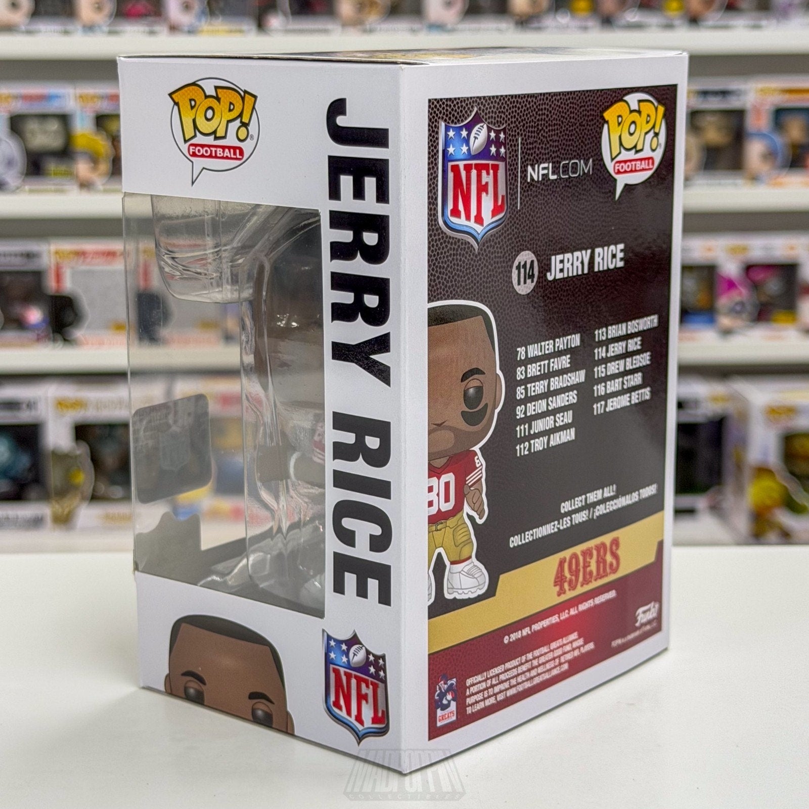 Funko Pop NFL Football San Francisco 49ers Jerry Rice 114 Vaulted Vinyl Figure