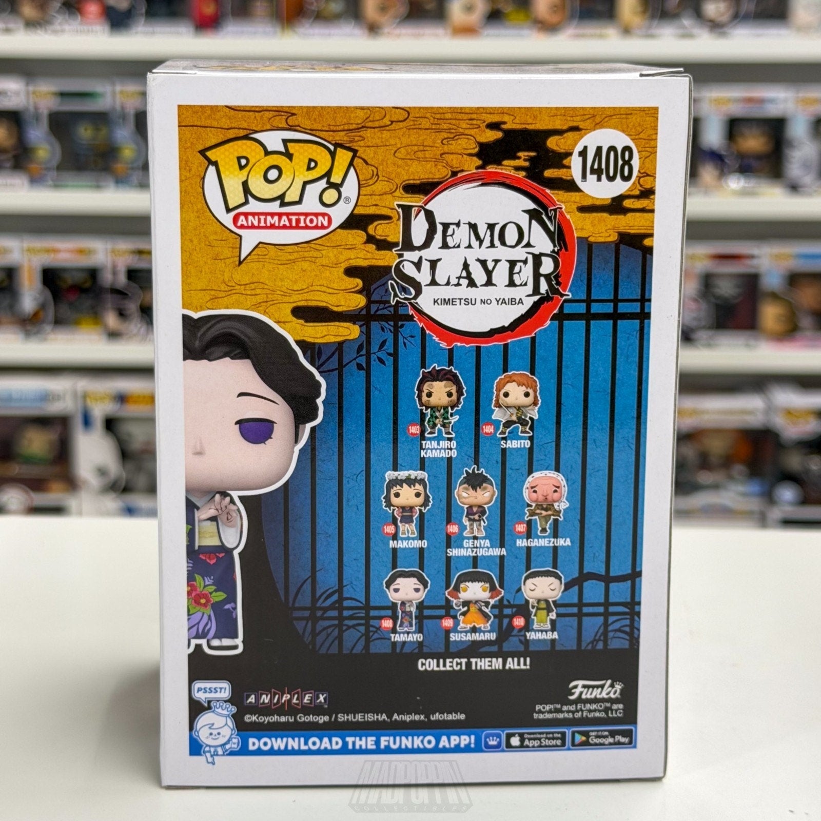 Funko Pop Anime Demon Slayer Tamayo 1408 Japanese Manga Dark Fantasy Toy Figure