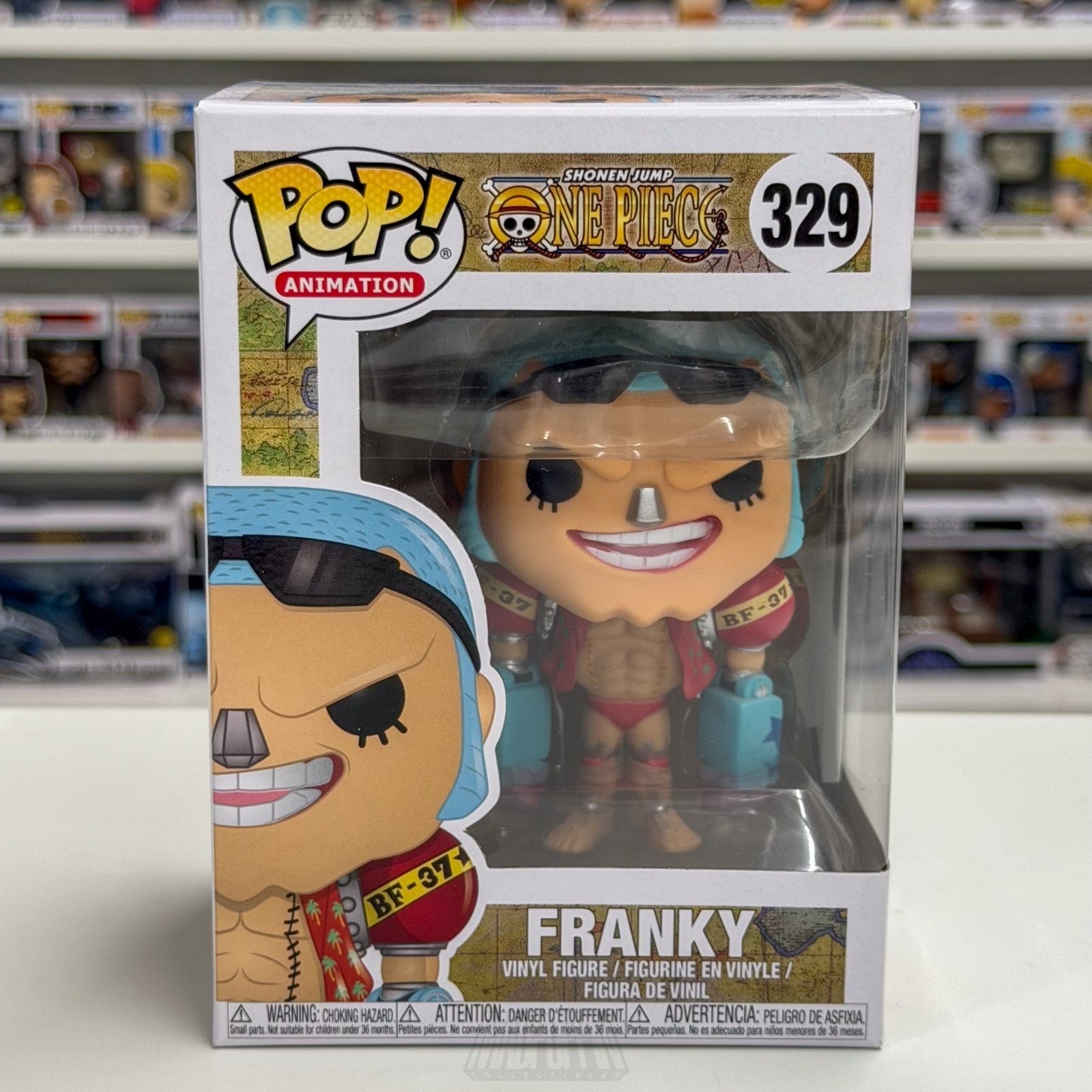 Funko Pop Anime One Piece Franky Silver Nose 329 Japanese Manga Toy Vinyl Figure