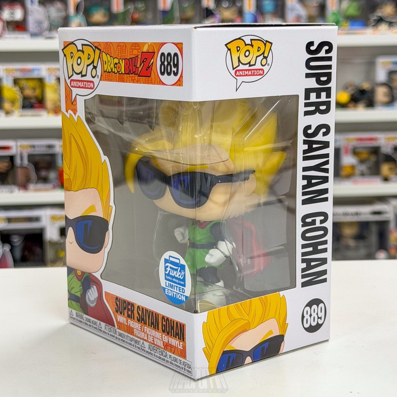 Funko Pop Anime Dragon Ball Z Super Saiyan Gohan Sunglasses 889 Toy Vinyl Figure