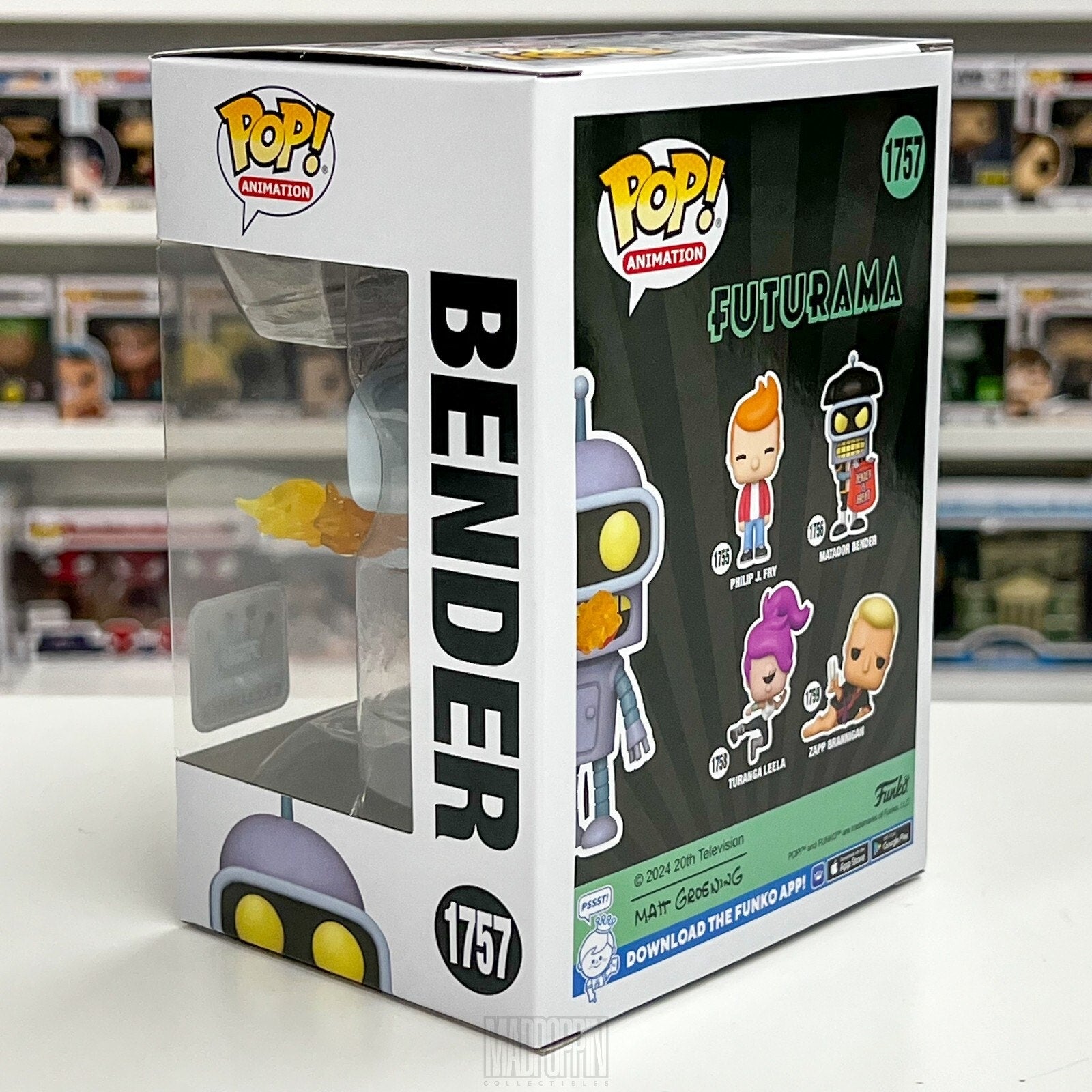 Funko Pop Animation Futurama Bender Flaming Burp Specialty Series 1757 Figure