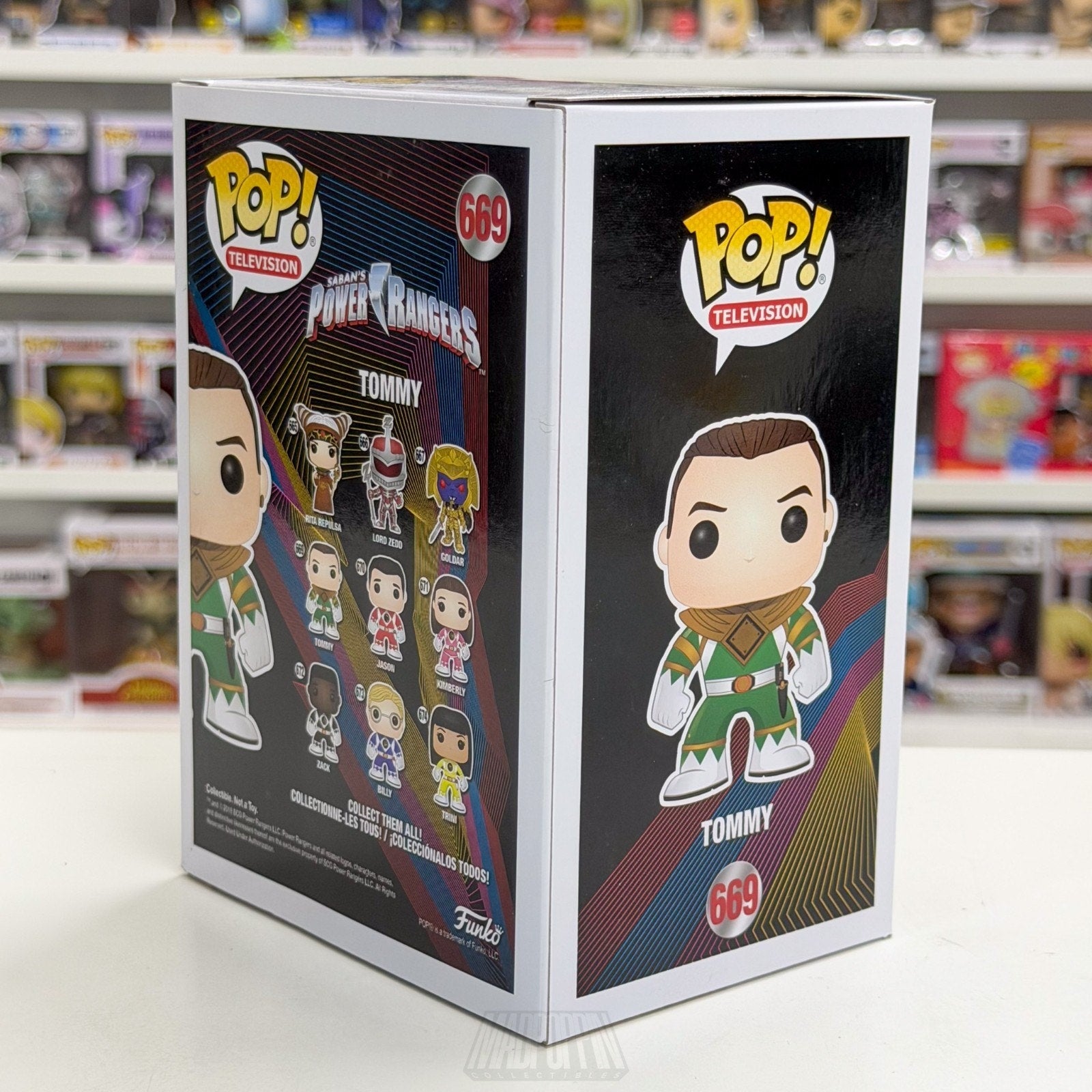 Funko Pop TV Power Rangers Tommy Green Metallic Galactic Toys 669 Vinyl Figure