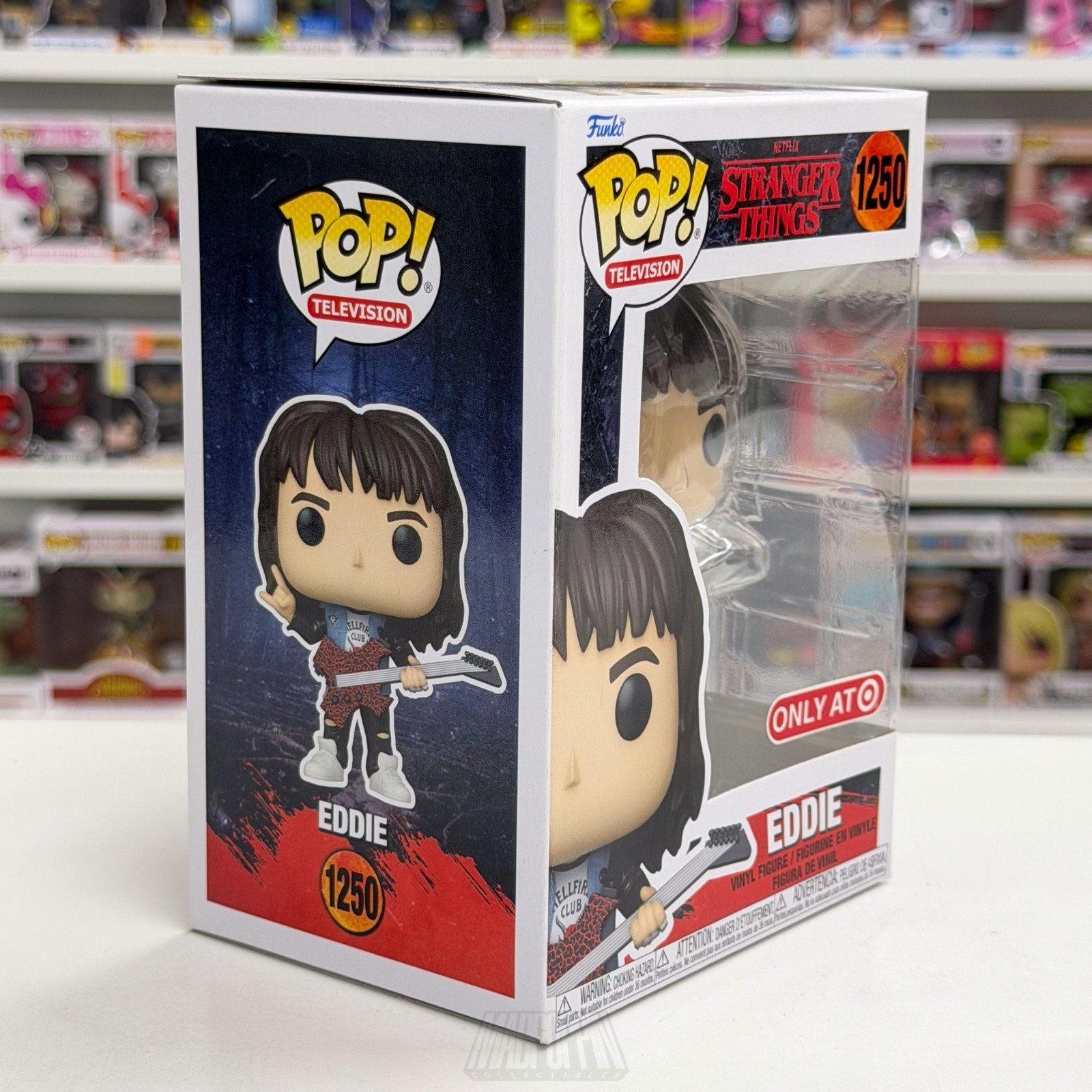 Funko Pop TV Stranger Things Eddie w/Guitar Target 1250 Season 4 Vinyl Figure