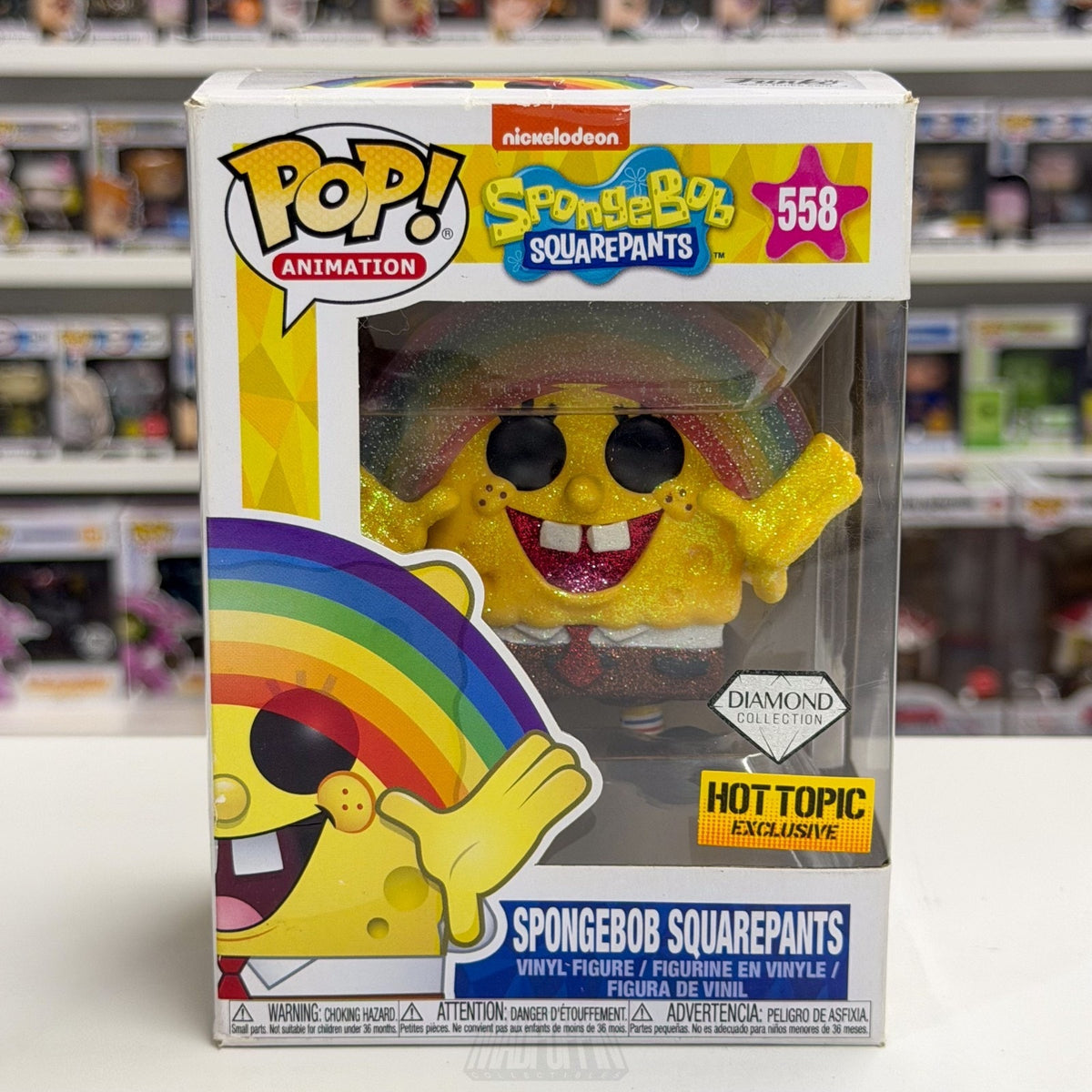 Funko Pop Animation SpongeBob Squarepants Diamond Hot Topic 558 Toy Vinyl Figure