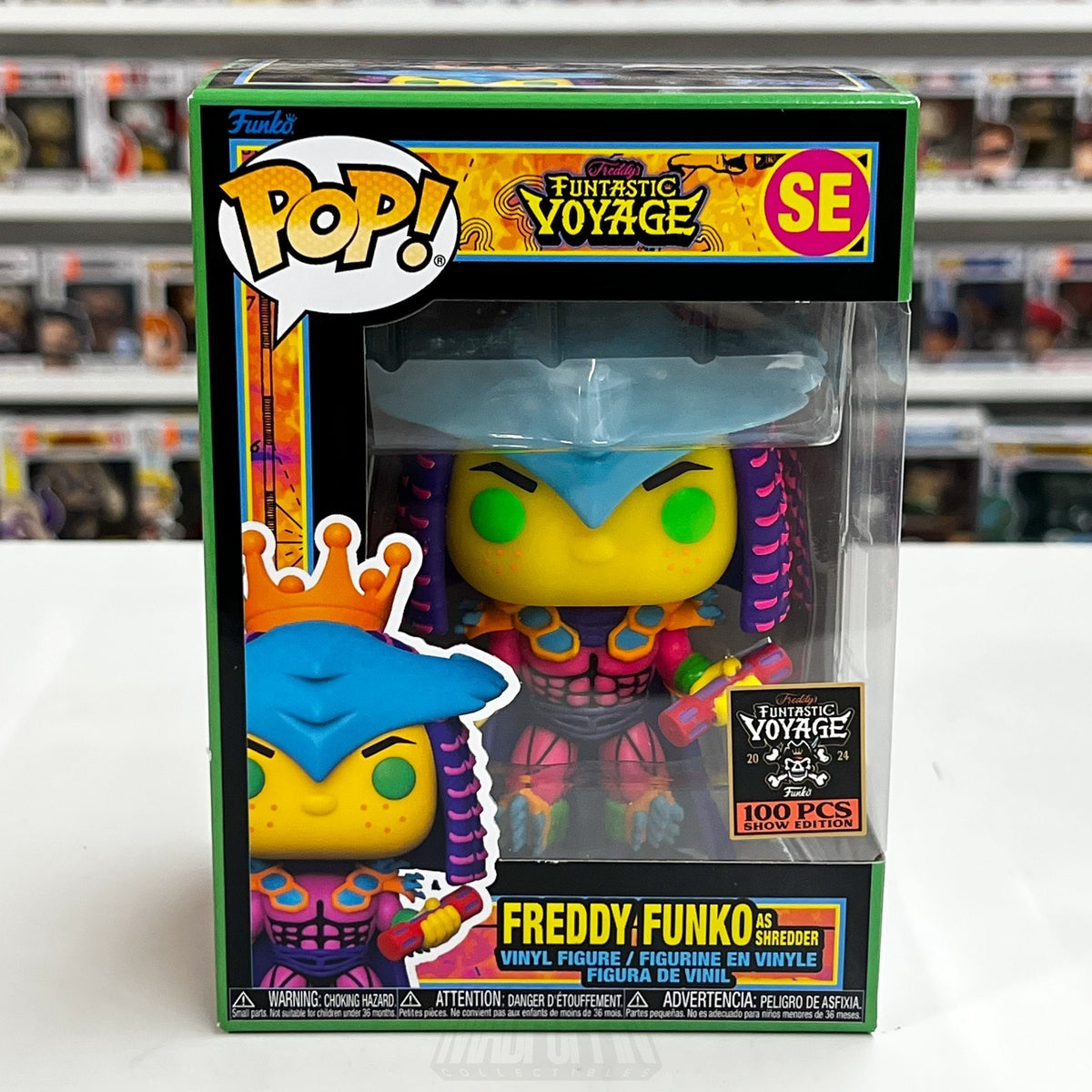 Funko Pop Fundays Funtastic Voyage Freddy Shredder Blacklight TMNT Figure 100PC