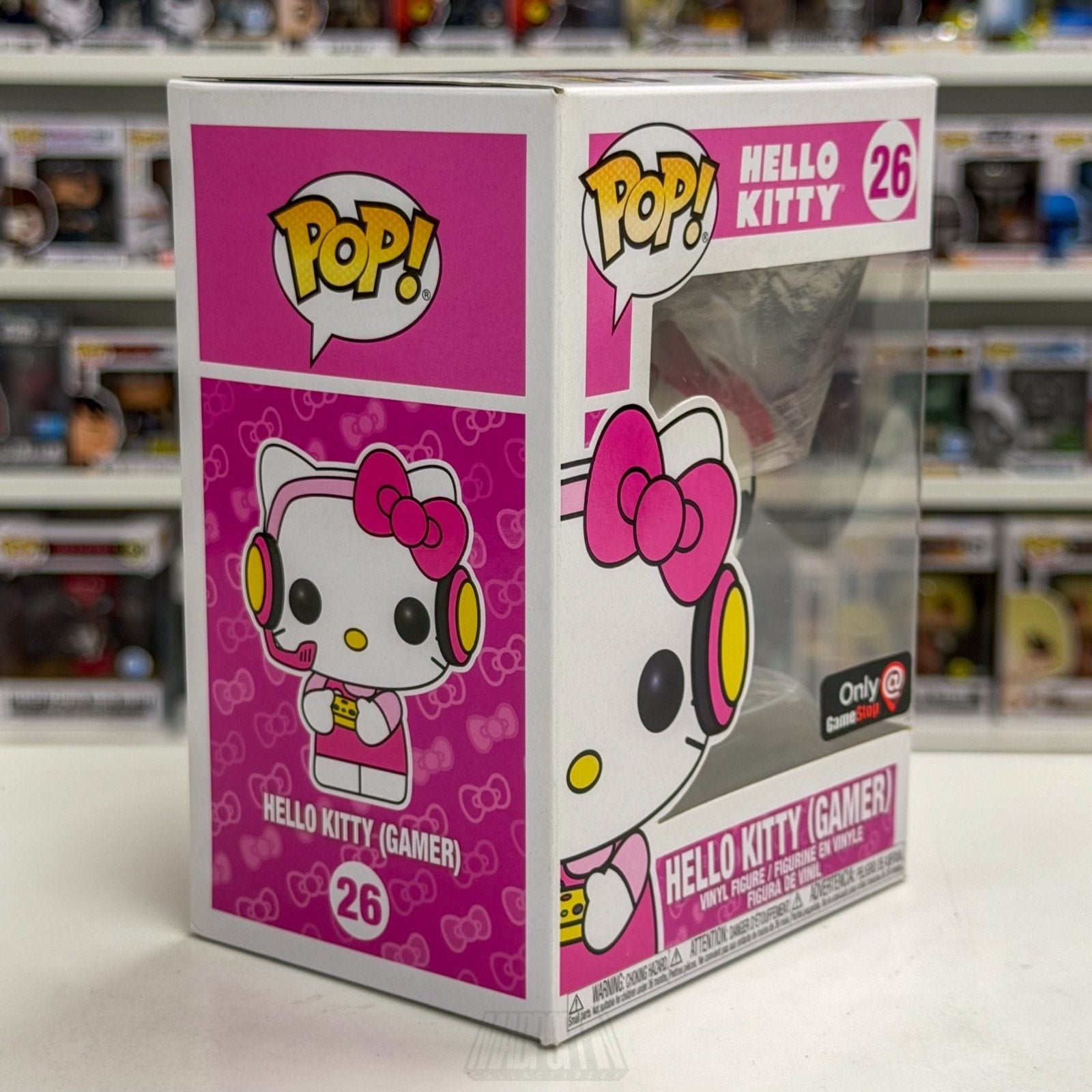 Funko Pop Sanrio Hello Kitty Gamer GameStop 26 Kawaii Cute Cat Toy Vinyl Figure