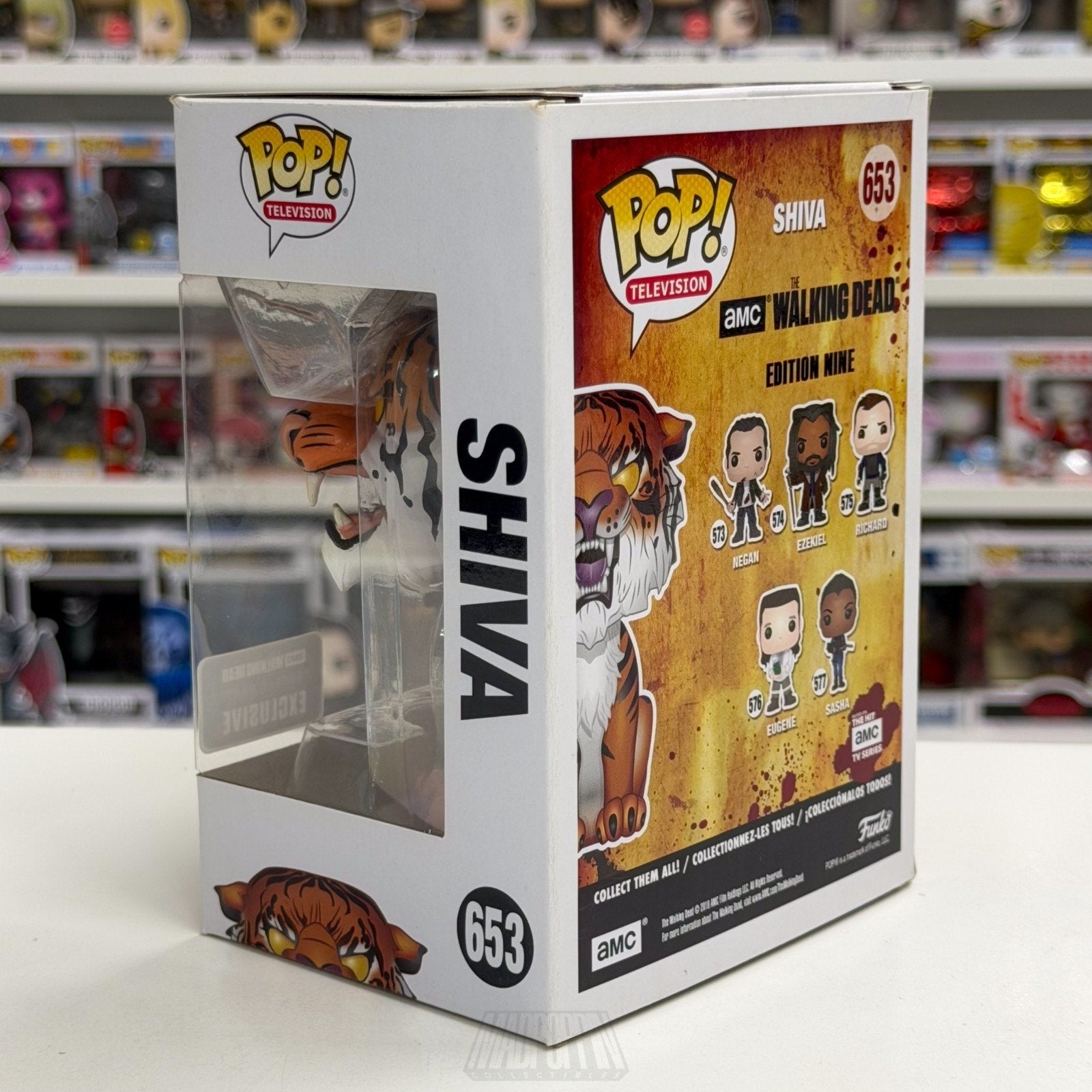 Funko Pop TV The Walking Dead Shiva TWD Supply Drop Excl 653 Tiger Vinyl Figure
