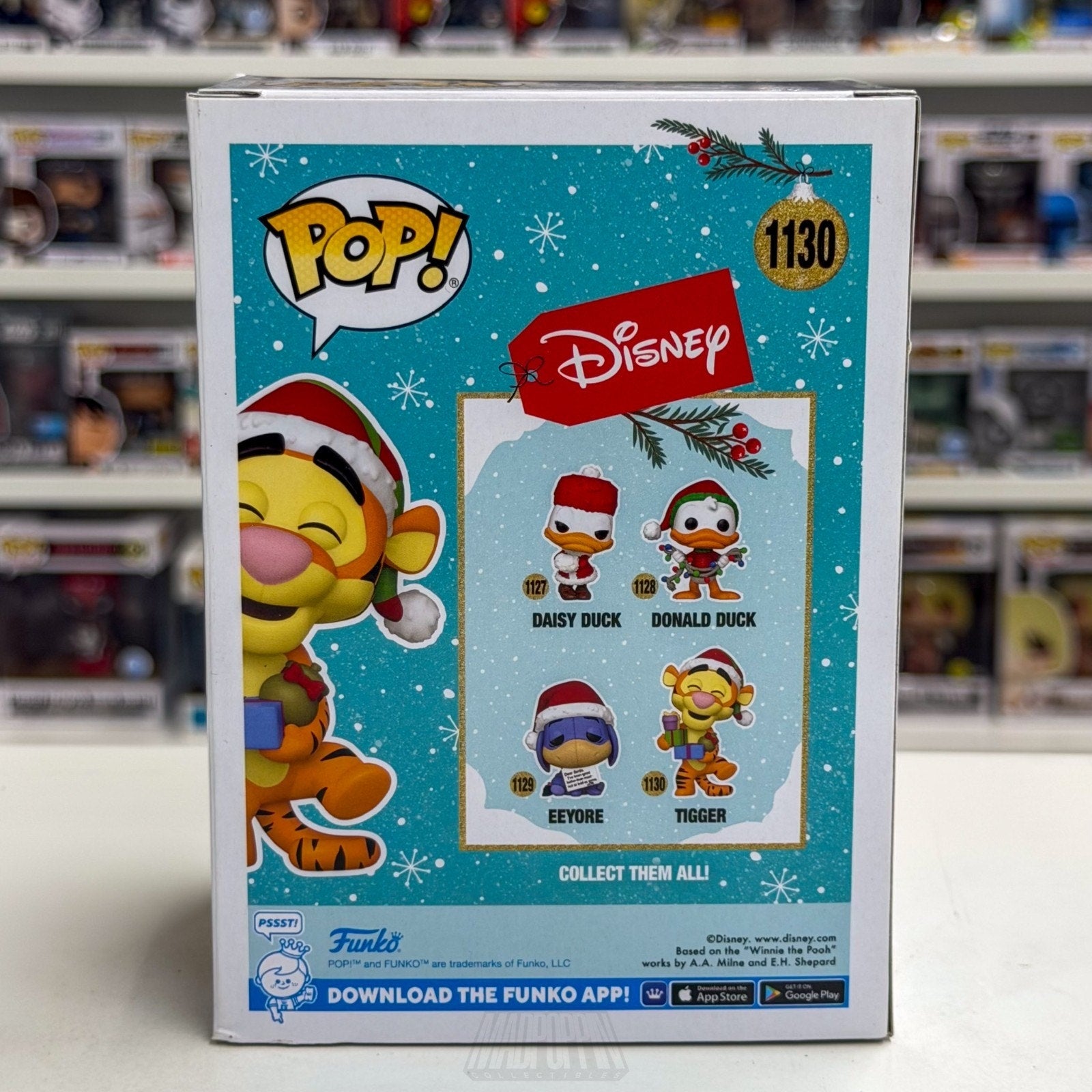 Funko Pop Disney Winnie the Pooh Tigger Flocked Santa Hat 1130 Toy Vinyl Figure