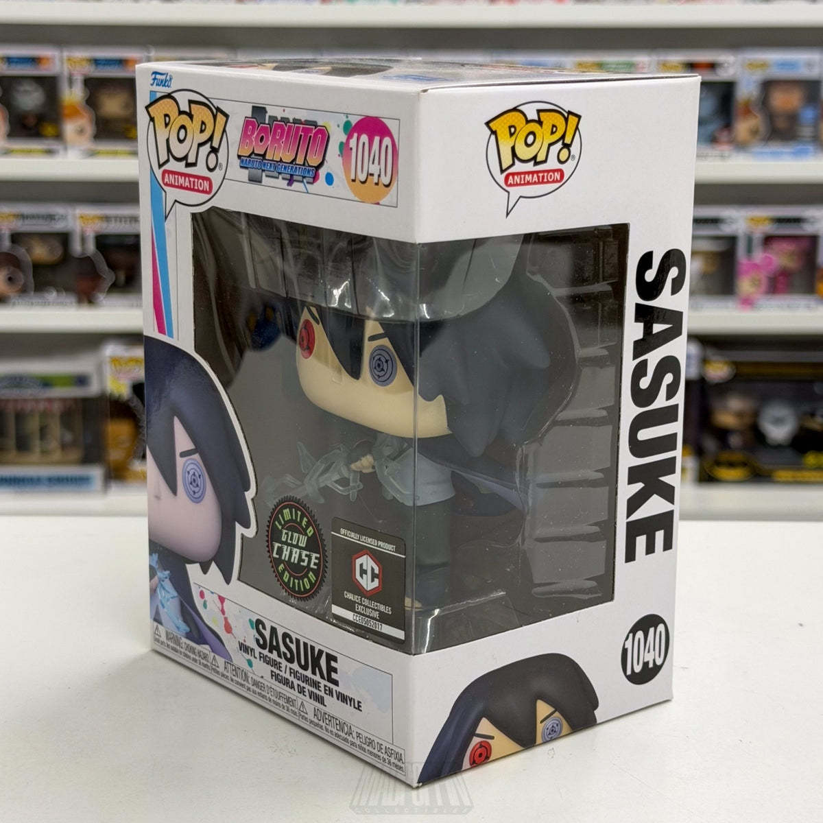 Funko Pop Anime Boruto Sasuke Glow Chalice Chase 1040 Japan Manga Vinyl Figure