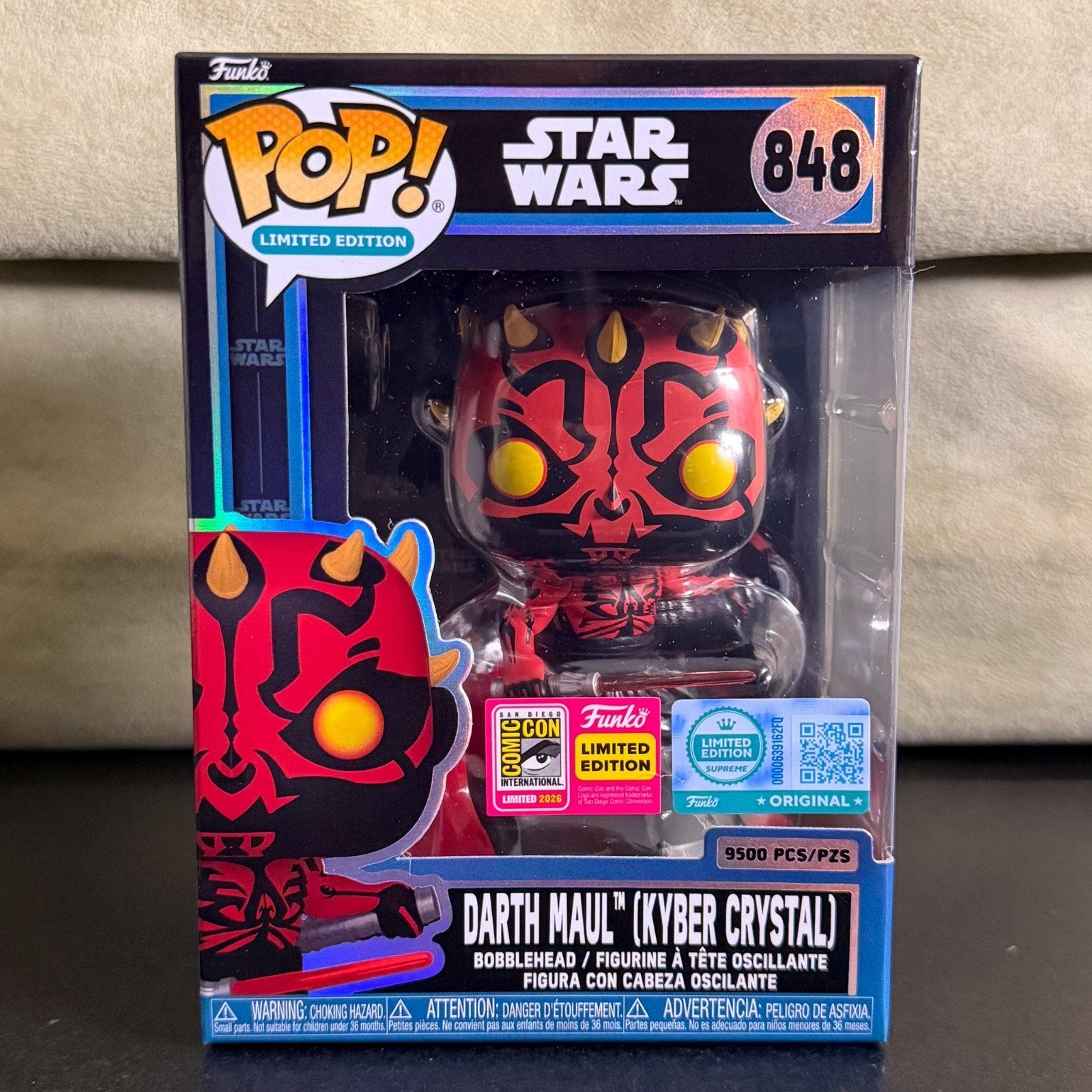 Funko Pop Star Wars Darth Maul Kyber Crystal 848 SDCC 2026 LE 9500 Vinyl Figure