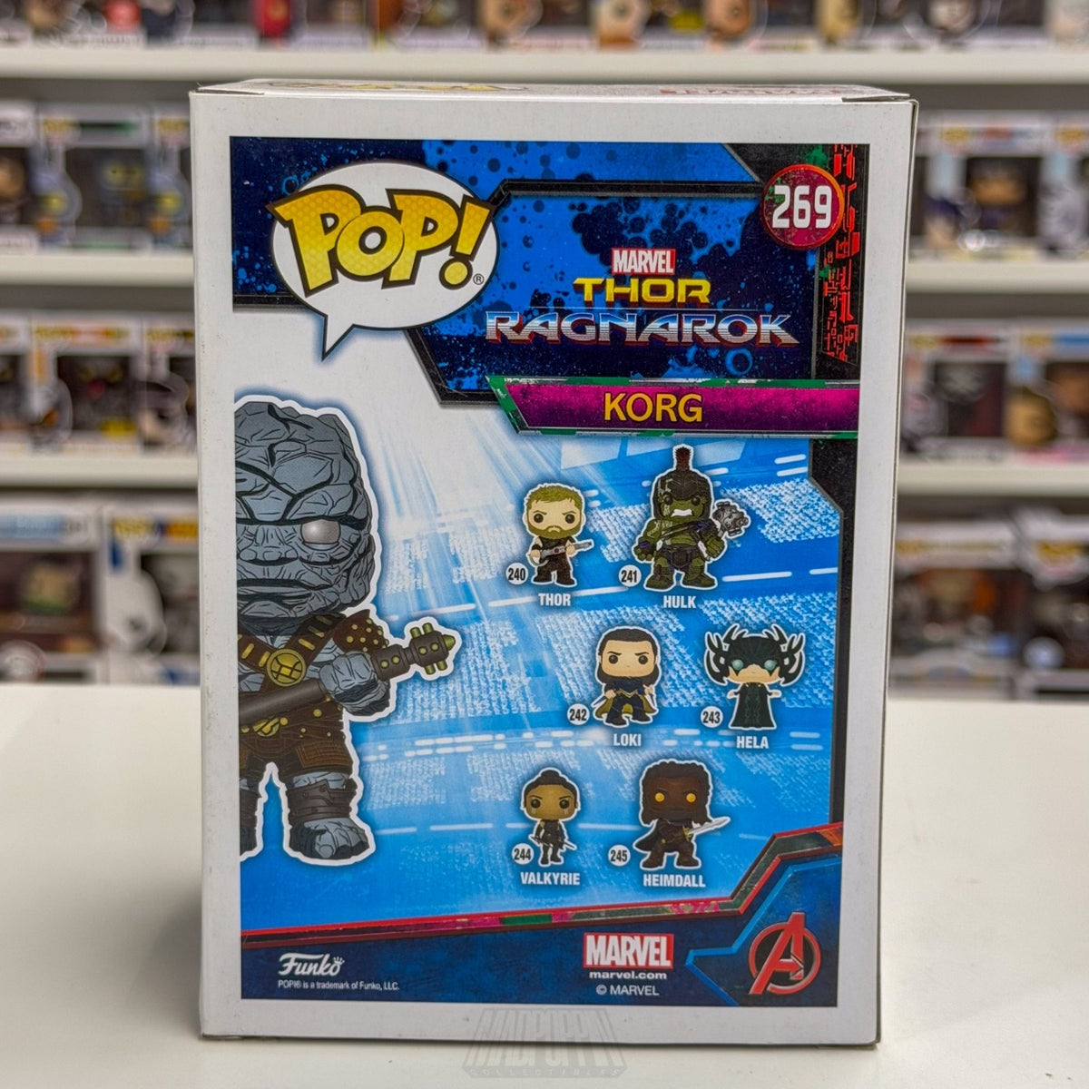 Funko Pop Marvel Thor Ragnarok Korg 269 Kronan Warrior Sakaar Toy Vinyl Figure