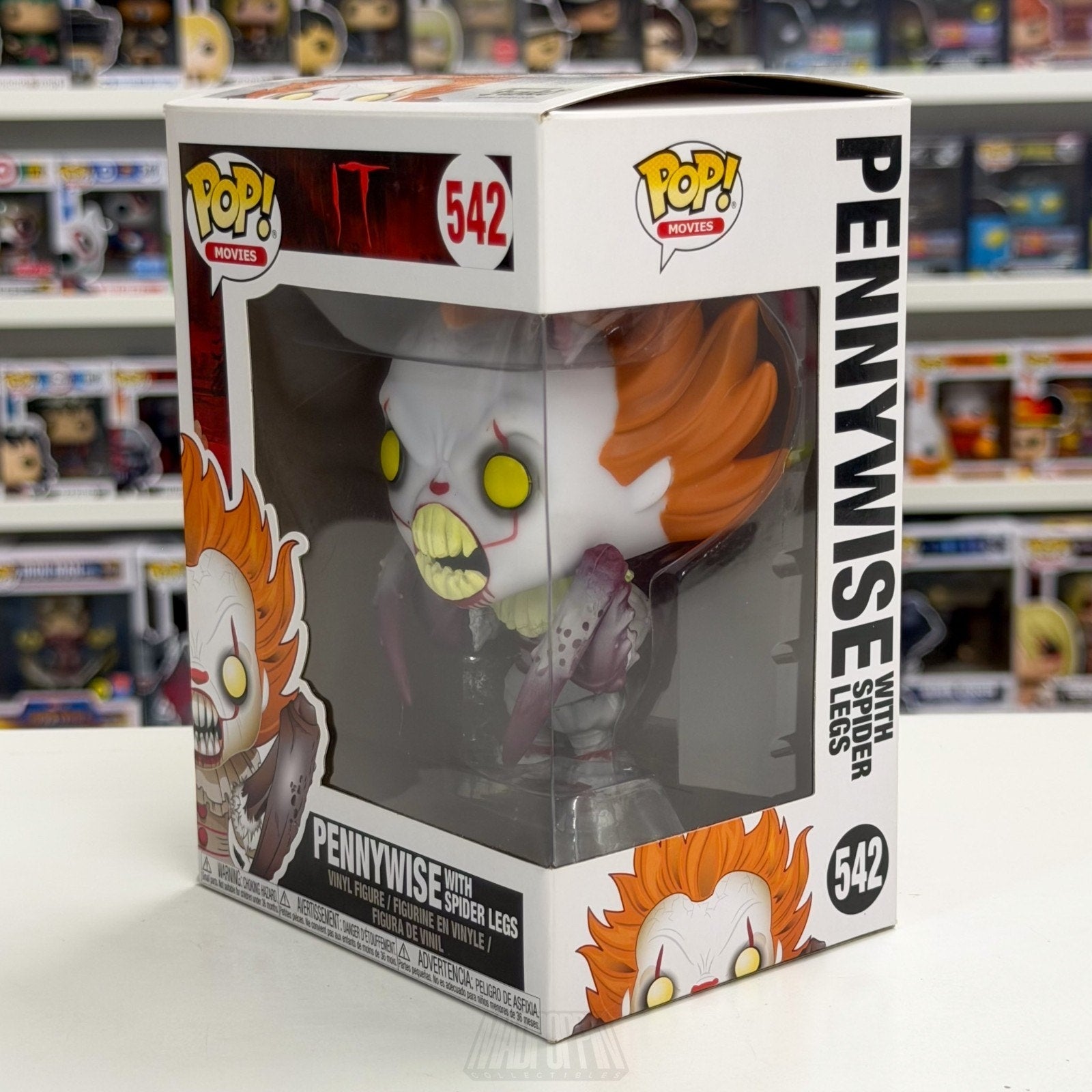 Funko Pop Movies It Pennywise w/Spider Legs 542 Horror Clown Toy Vinyl Figure