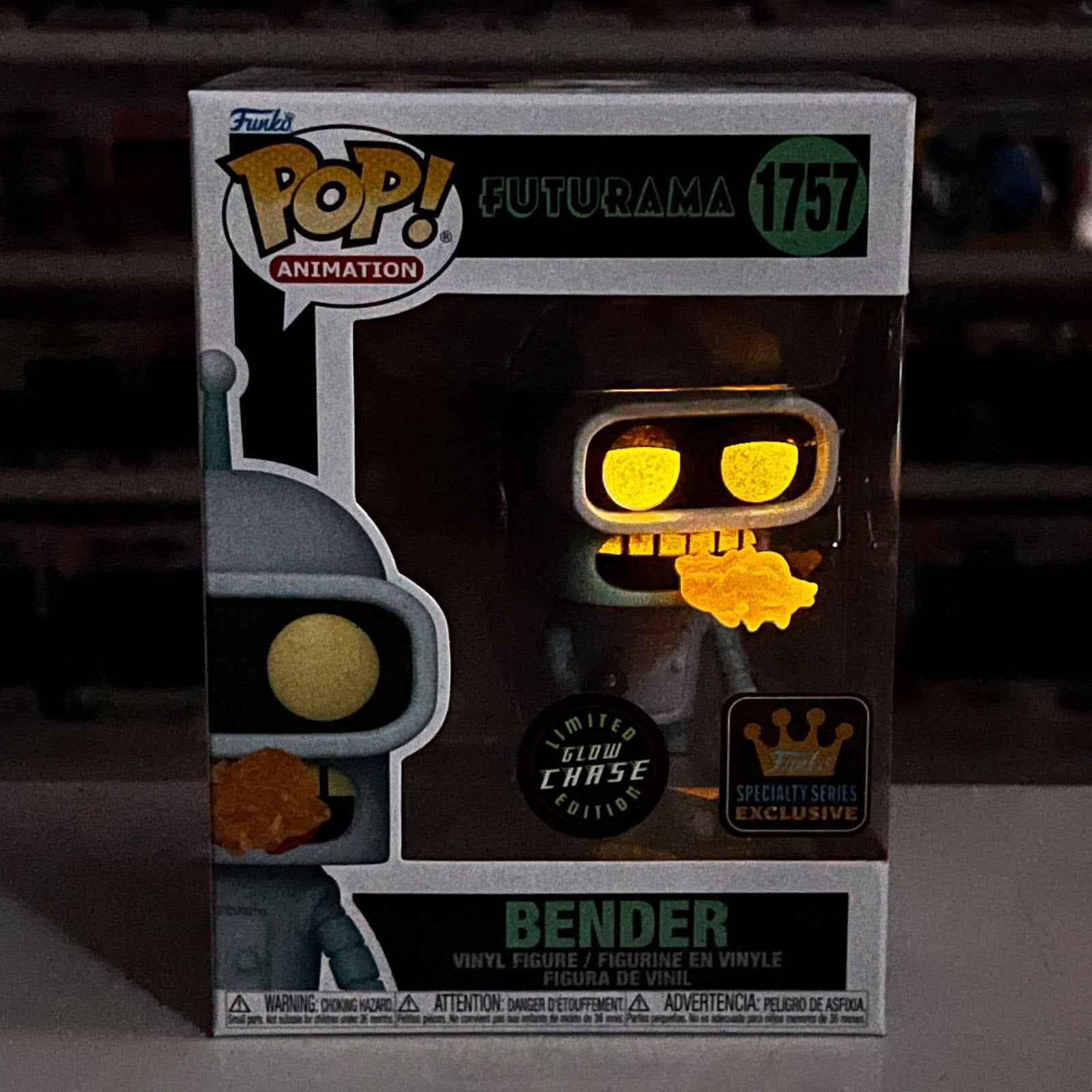 Funko Pop Animation Futurama Bender Specialty Series Chase Glow 1757 Figure Toy