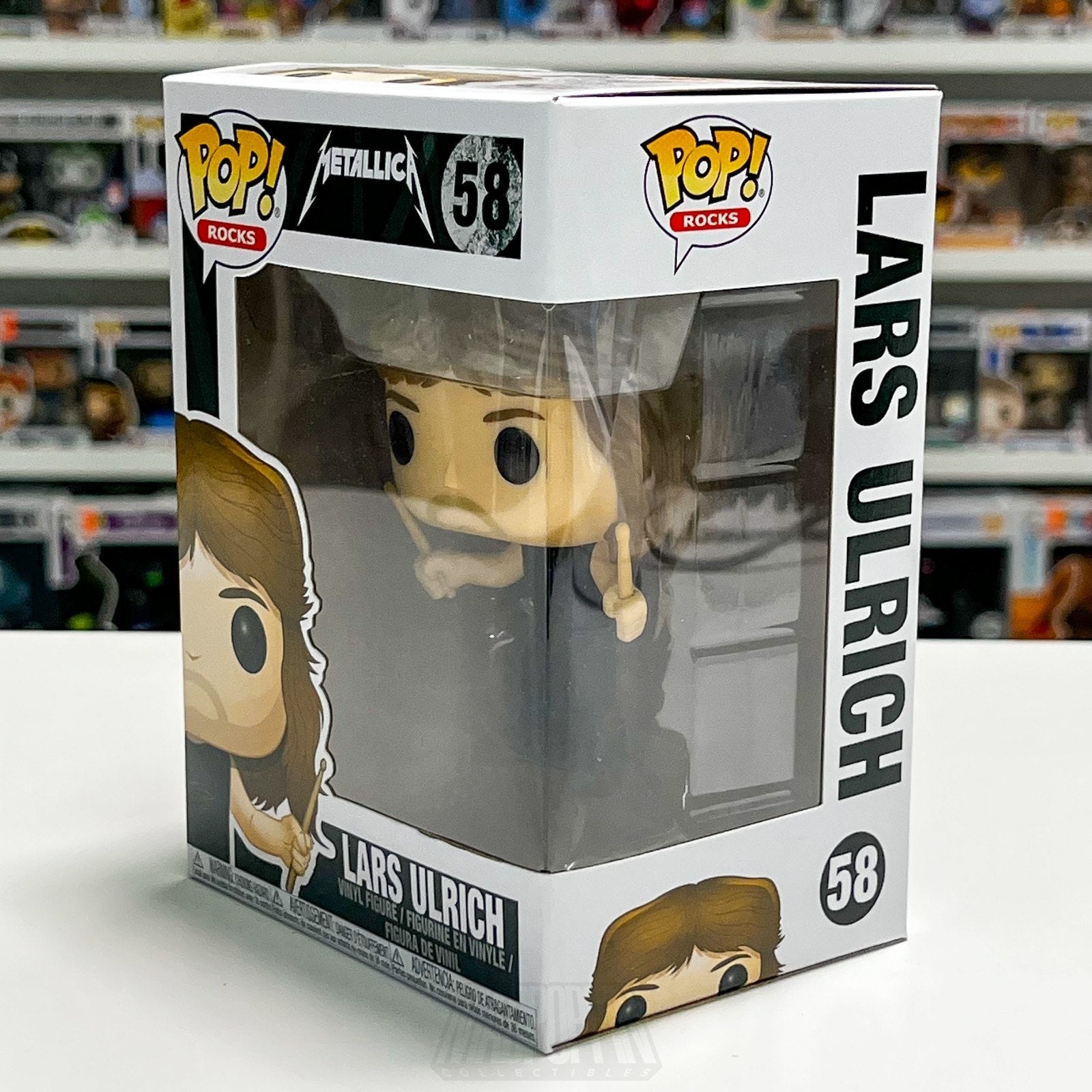 Funko Pop Rocks Metallica Lars Ulrich 58 Heavy Metal Band Music Toy Vinyl Figure