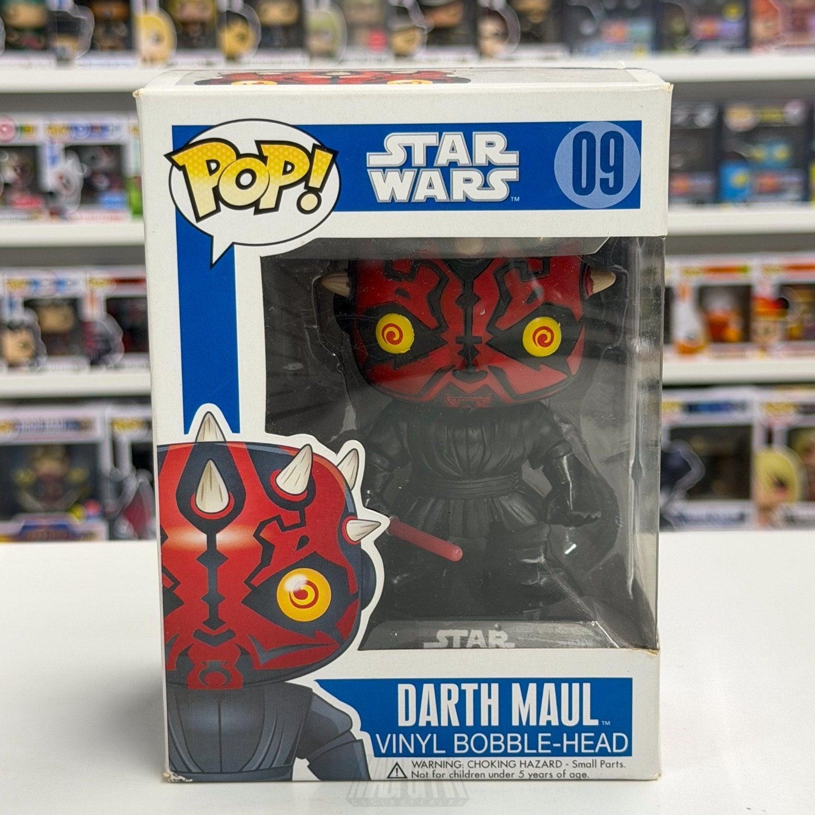 Funko Pop Star Wars Darth Maul Original Blue Box Large Font 09 Sith Vinyl Figure