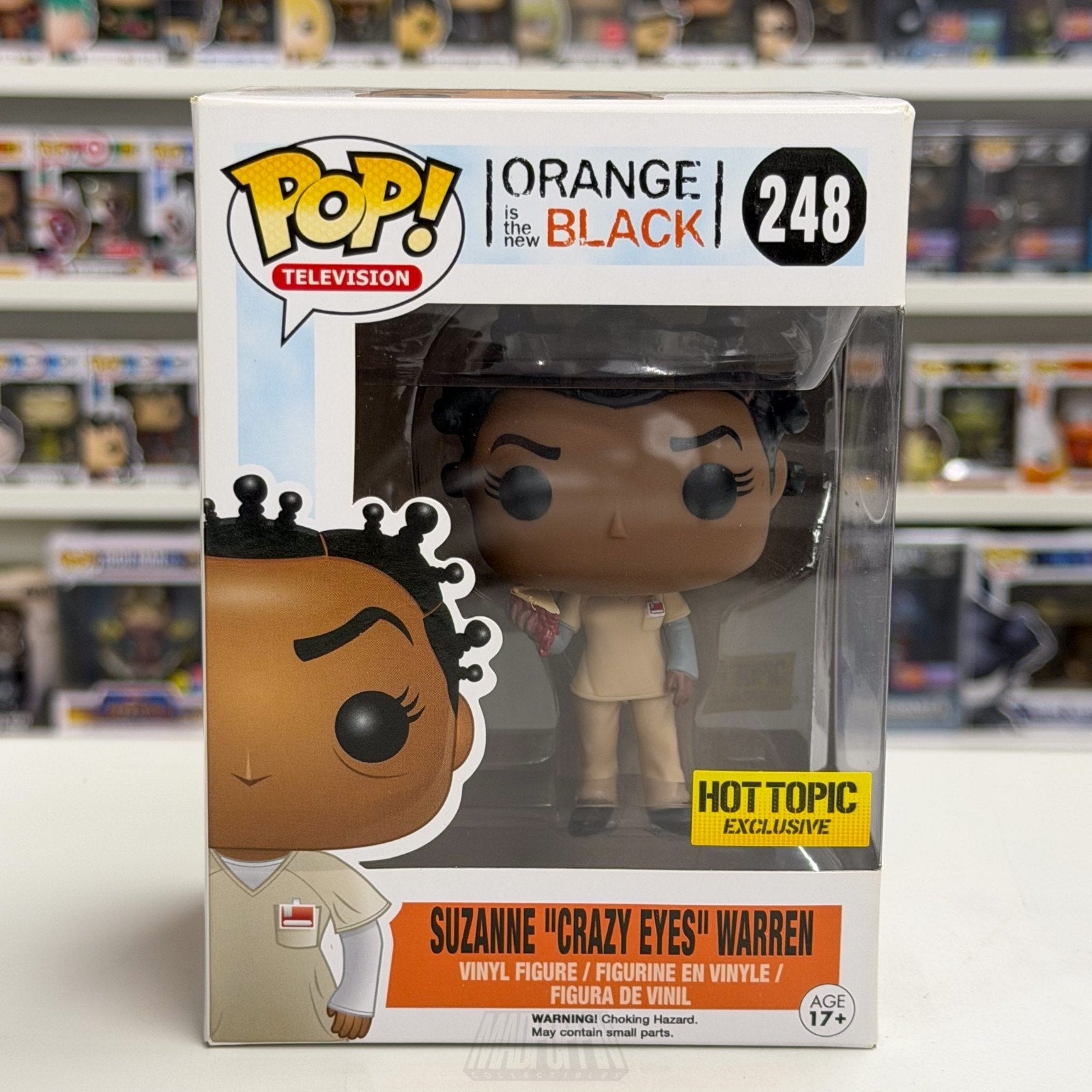 Funko Pop TV Orange New Black Suzanne Crazy Eyes Warren w/Pie Hot Topic 248 Toy