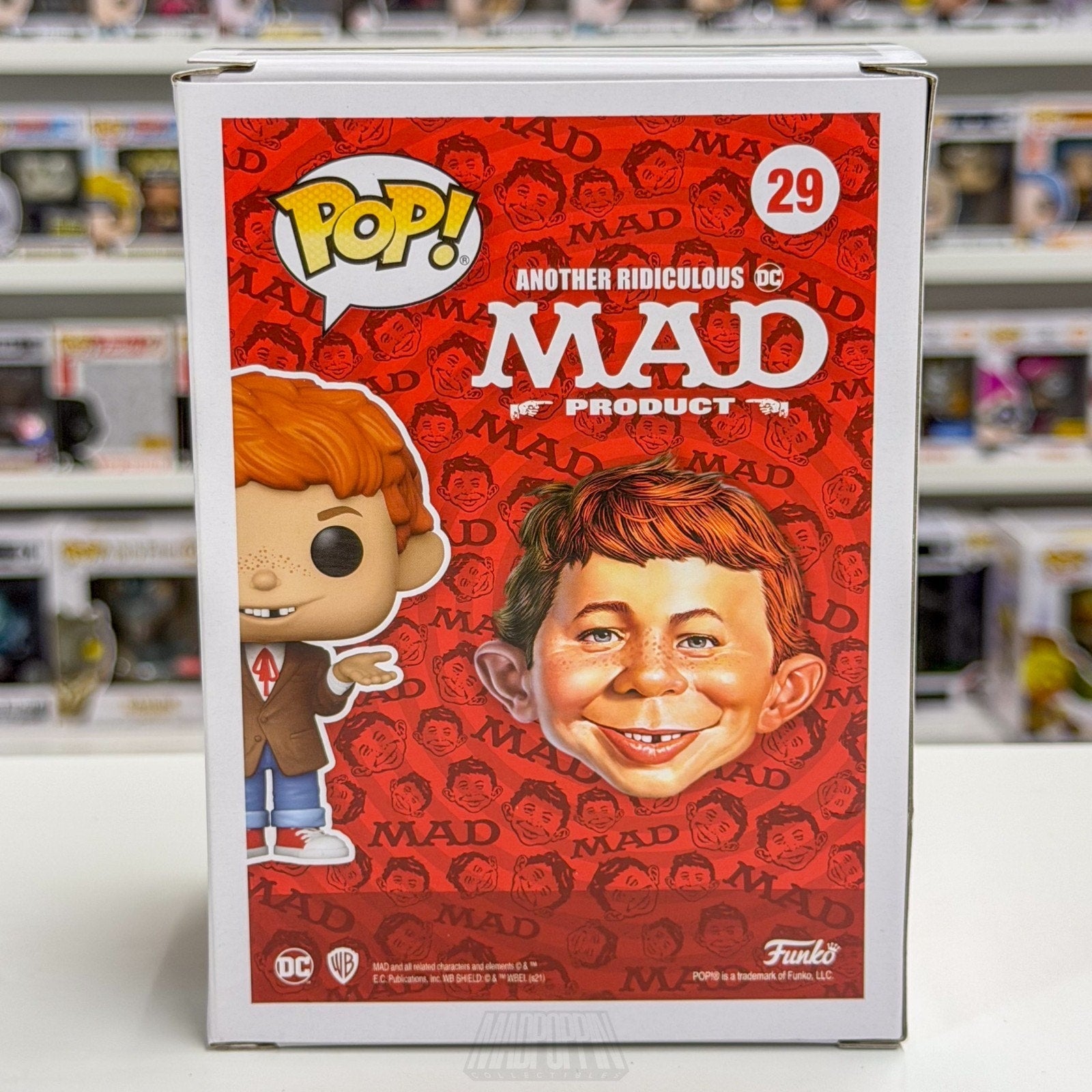 Funko Pop Mad Magazine Alfred E. Neuman 29 Cartoon Mascot Humor Toy Vinyl Figure