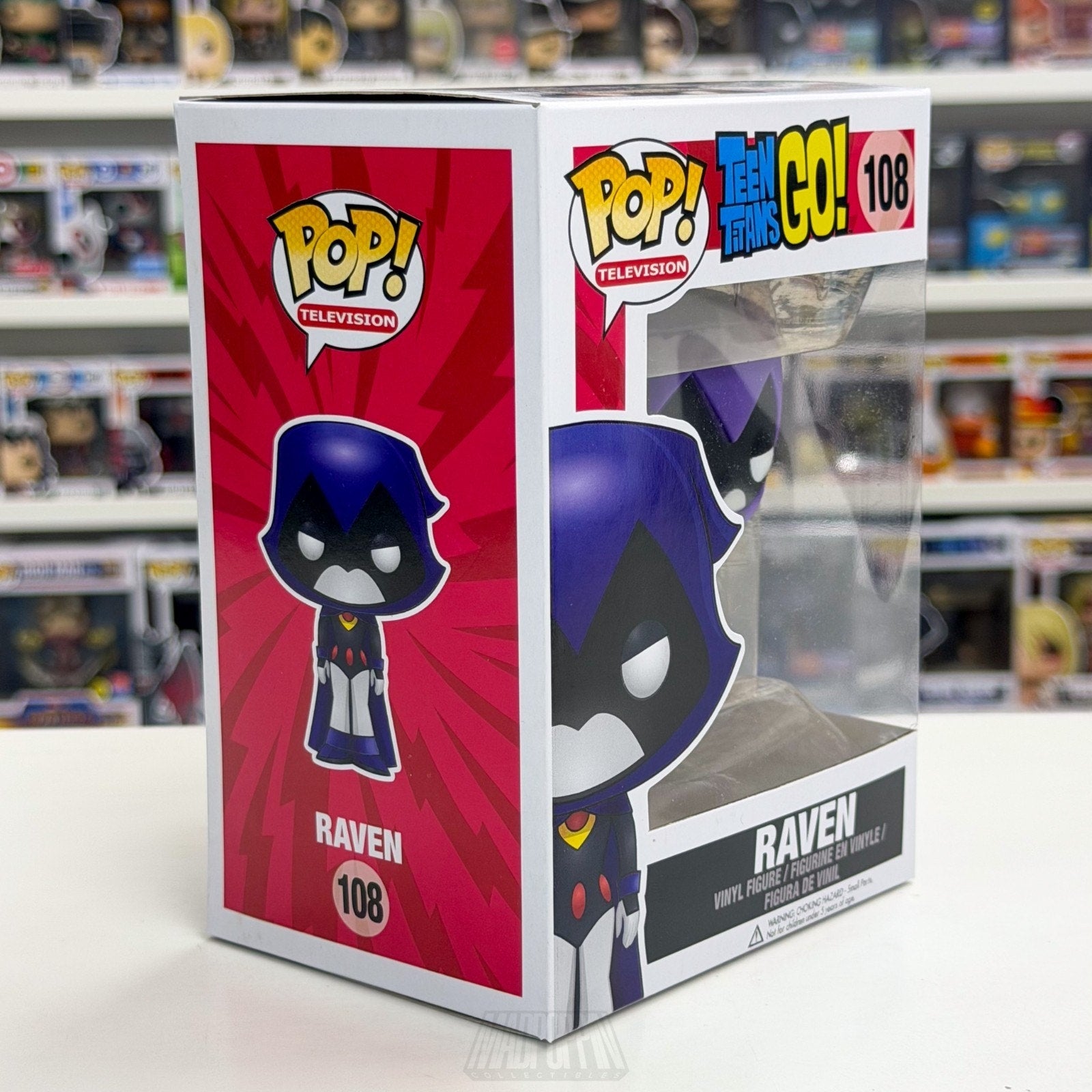 Funko Pop TV Teen Titans Go Raven 108 TTG Animated Cartoon Network Vinyl Figure